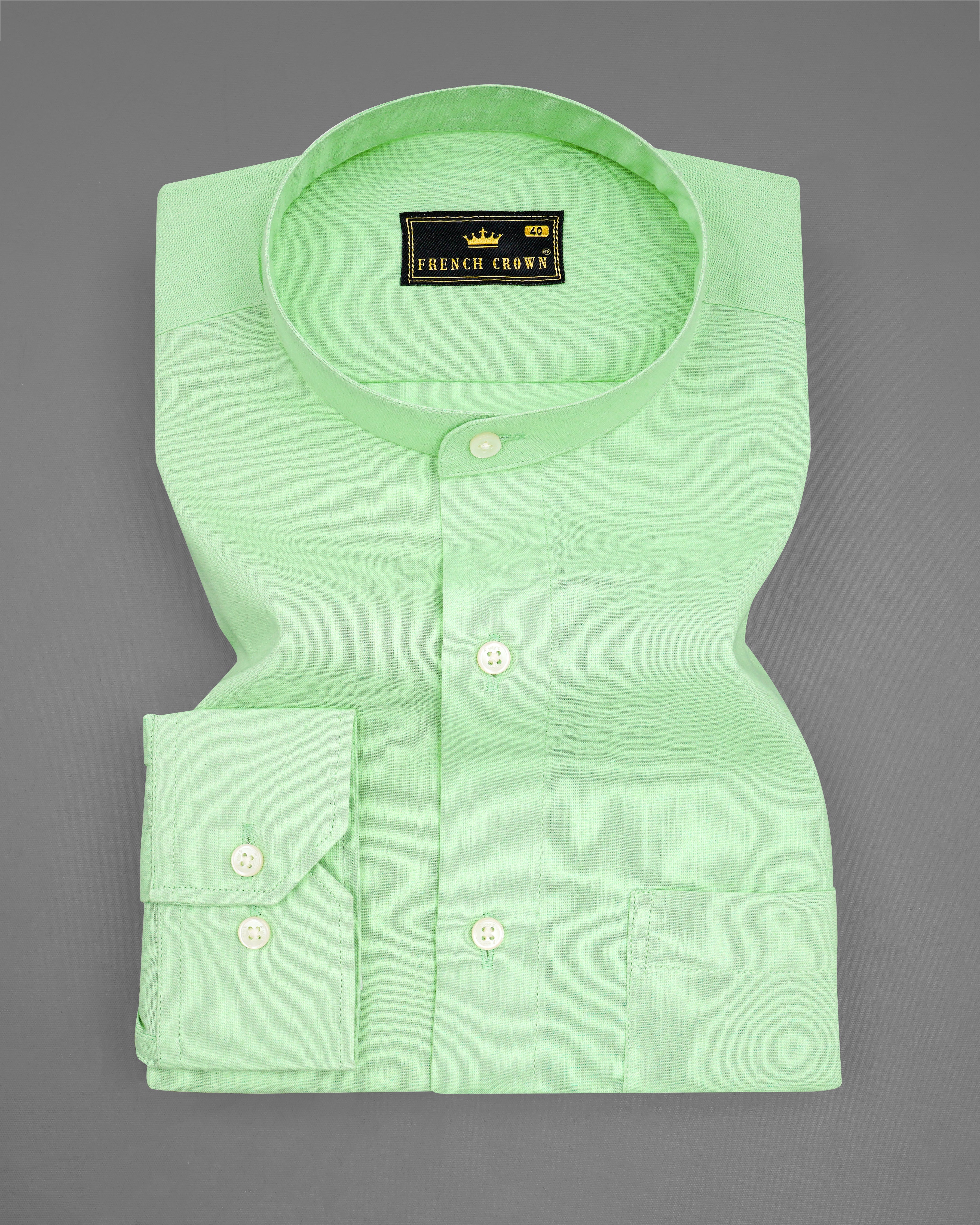 Sprout Green Luxurious Linen Shirt