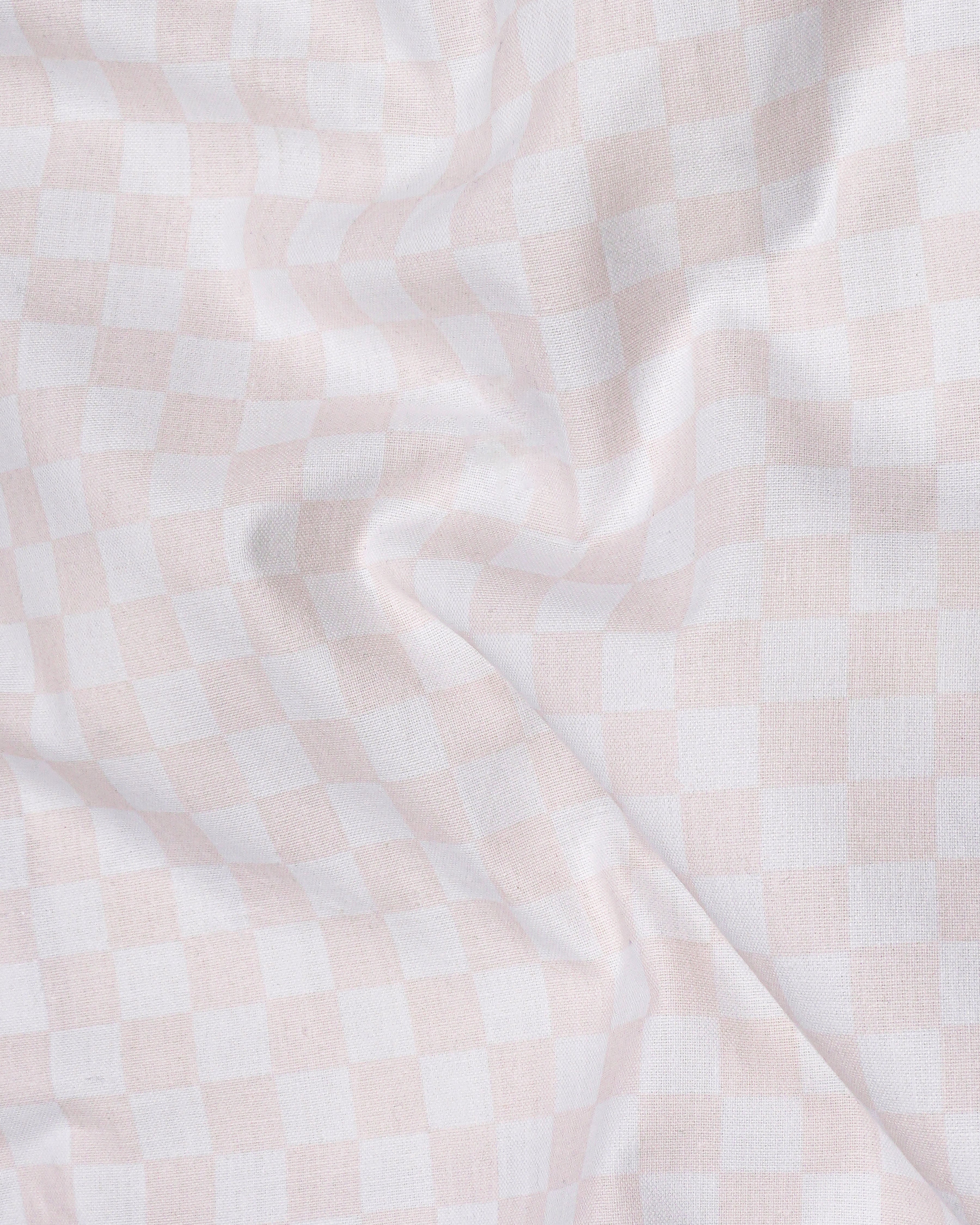 Timberwolf White and Carousel Peach Checked Premium Cotton Shirt 8271-38, 8271-H-38, 8271-39, 8271-H-39, 8271-40, 8271-H-40, 8271-42, 8271-H-42, 8271-44, 8271-H-44, 8271-46, 8271-H-46, 8271-48, 8271-H-48, 8271-50, 8271-H-50, 8271-52, 8271-H-52