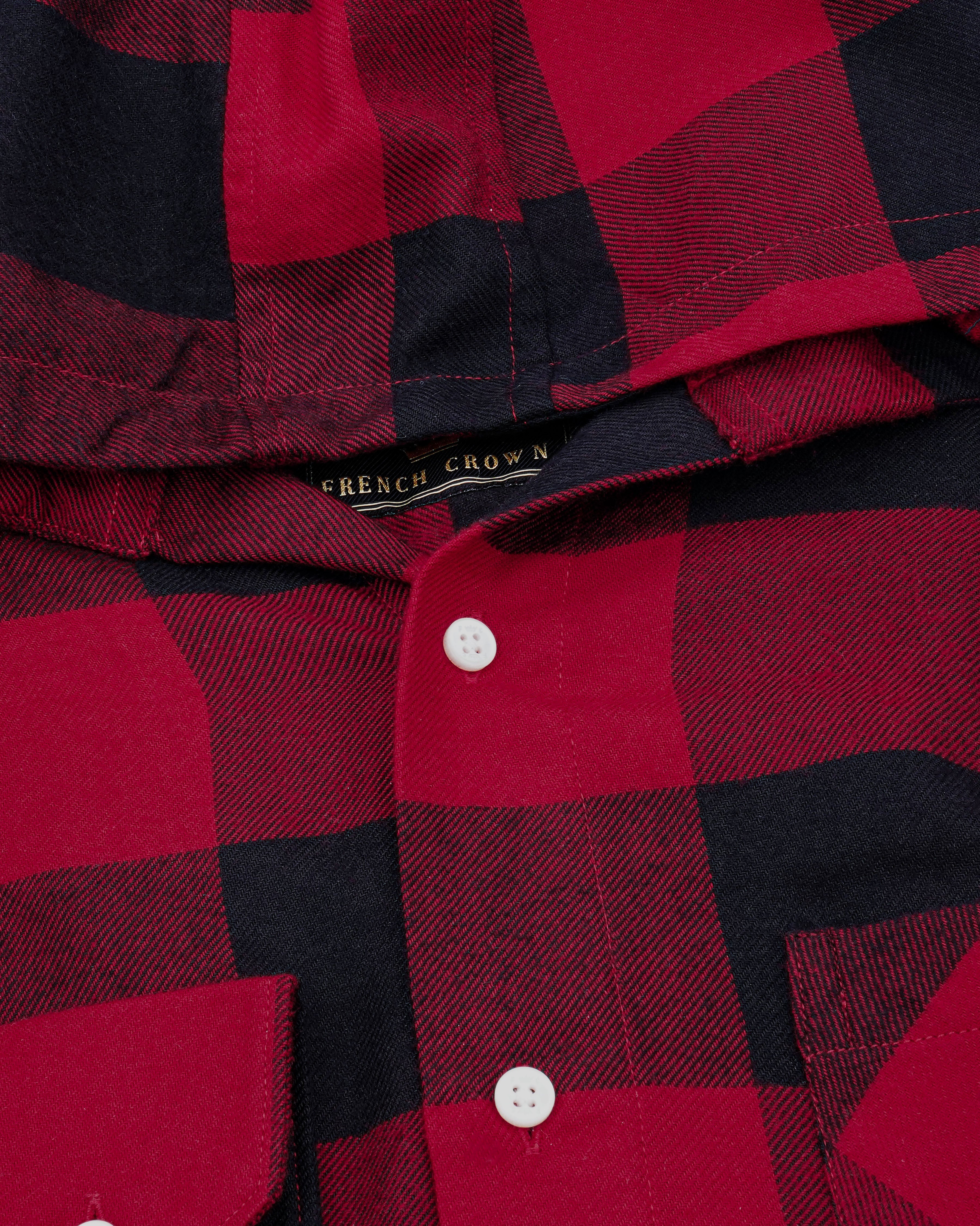 Monarch Red and Black Checked Flannel Hoodie Overshirt 8343-HD-38, 8343-HD-H-38, 8343-HD-39, 8343-HD-H-39, 8343-HD-40, 8343-HD-H-40, 8343-HD-42, 8343-HD-H-42, 8343-HD-44, 8343-HD-H-44, 8343-HD-46, 8343-HD-H-46, 8343-HD-48, 8343-HD-H-48, 8343-HD-50, 8343-HD-H-50, 8343-HD-52, 8343-HD-H-52