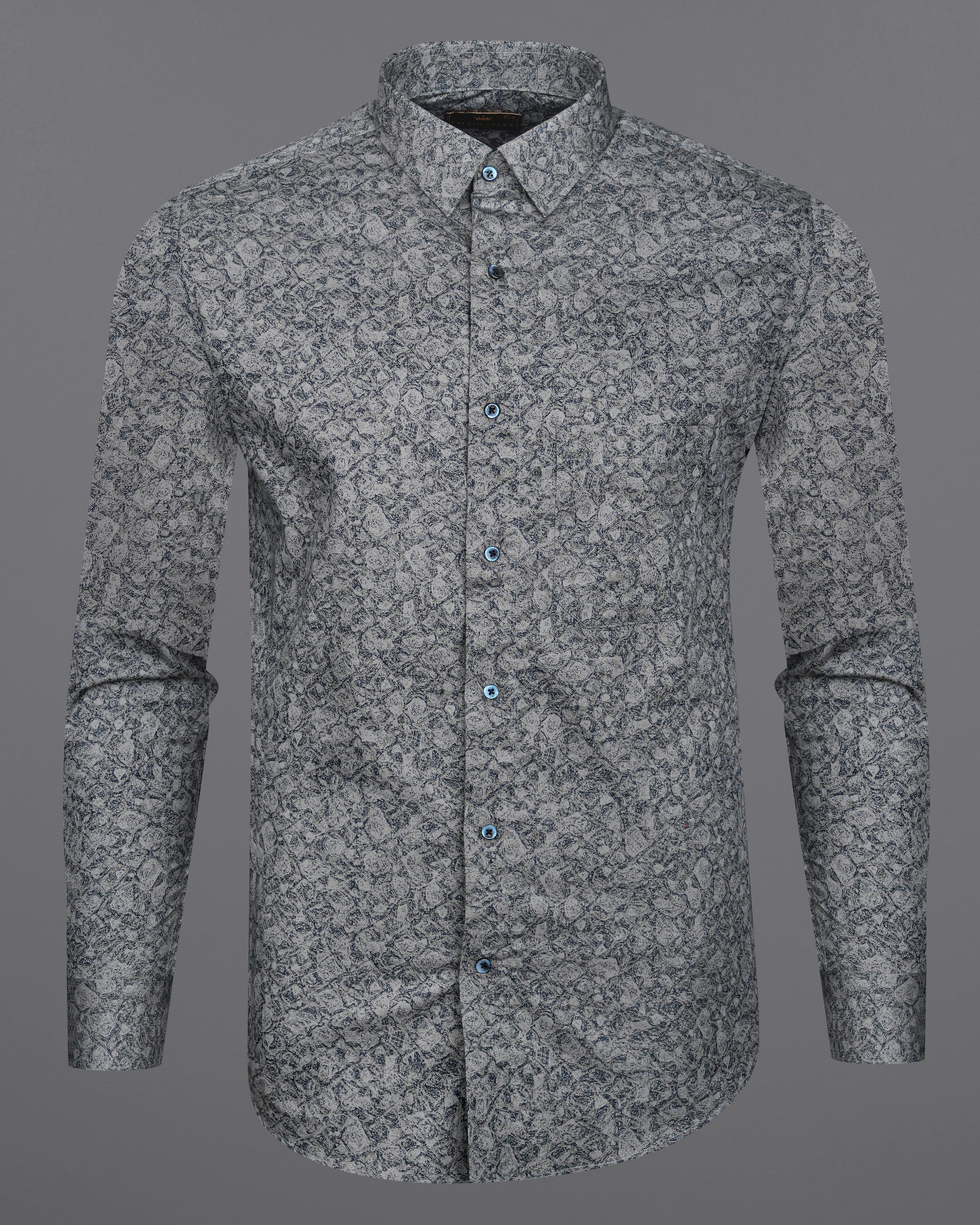 Venus Gray with Mirage Blue Printed Royal Oxford Shirt 8345-BLE-38, 8345-BLE-H-38, 8345-BLE-39, 8345-BLE-H-39, 8345-BLE-40, 8345-BLE-H-40, 8345-BLE-42, 8345-BLE-H-42, 8345-BLE-44, 8345-BLE-H-44, 8345-BLE-46, 8345-BLE-H-46, 8345-BLE-48, 8345-BLE-H-48, 8345-BLE-50, 8345-BLE-H-50, 8345-BLE-52, 8345-BLE-H-52