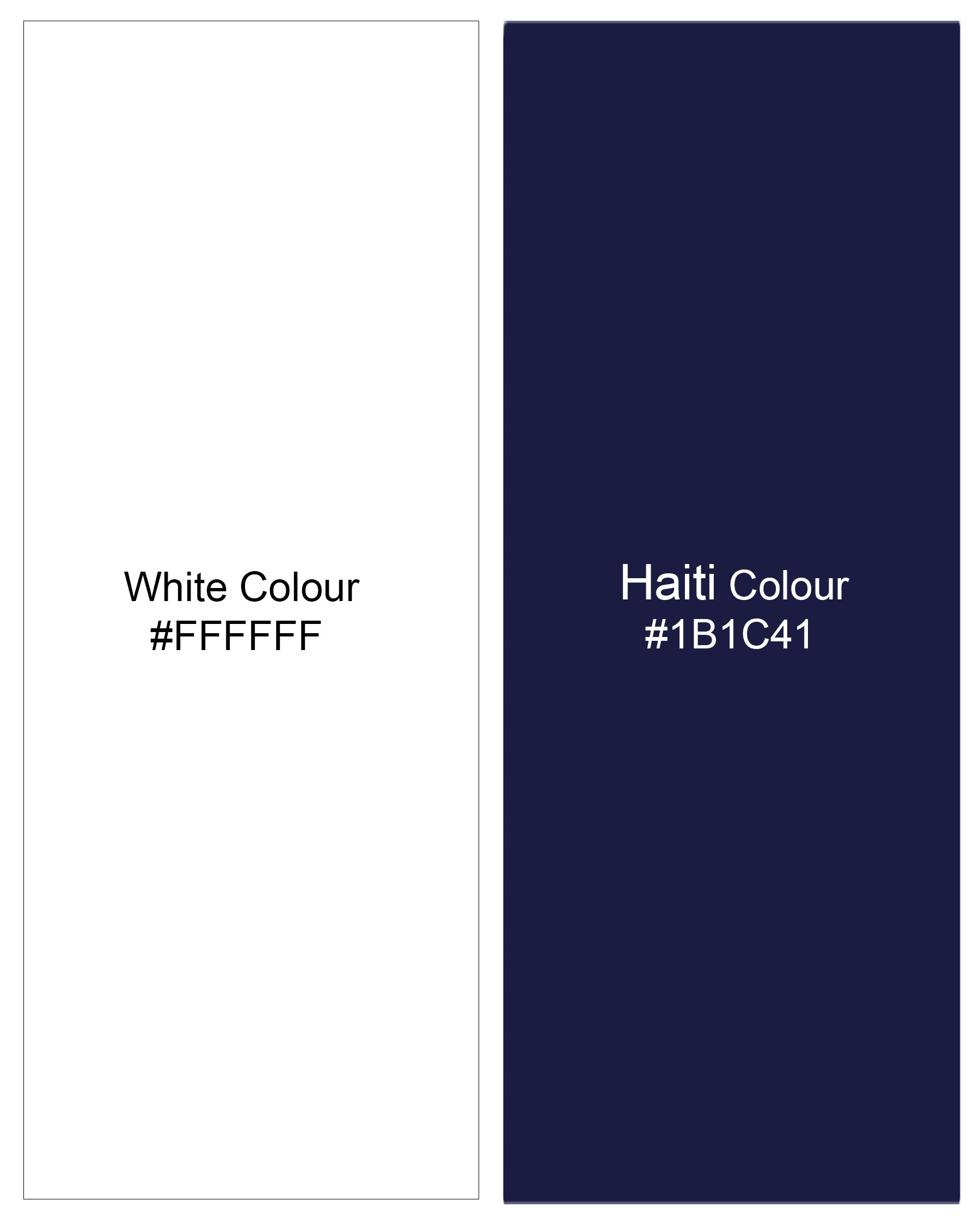 Bright White with Haiti Navy Blue Stitched Design Super Soft Premium Cotton Shirt 8349-M-38, 8349-M-H-38, 8349-M-39, 8349-M-H-39, 8349-M-40, 8349-M-H-40, 8349-M-42, 8349-M-H-42, 8349-M-44, 8349-M-H-44, 8349-M-46, 8349-M-H-46, 8349-M-48, 8349-M-H-48, 8349-M-50, 8349-M-H-50, 8349-M-52, 8349-M-H-52