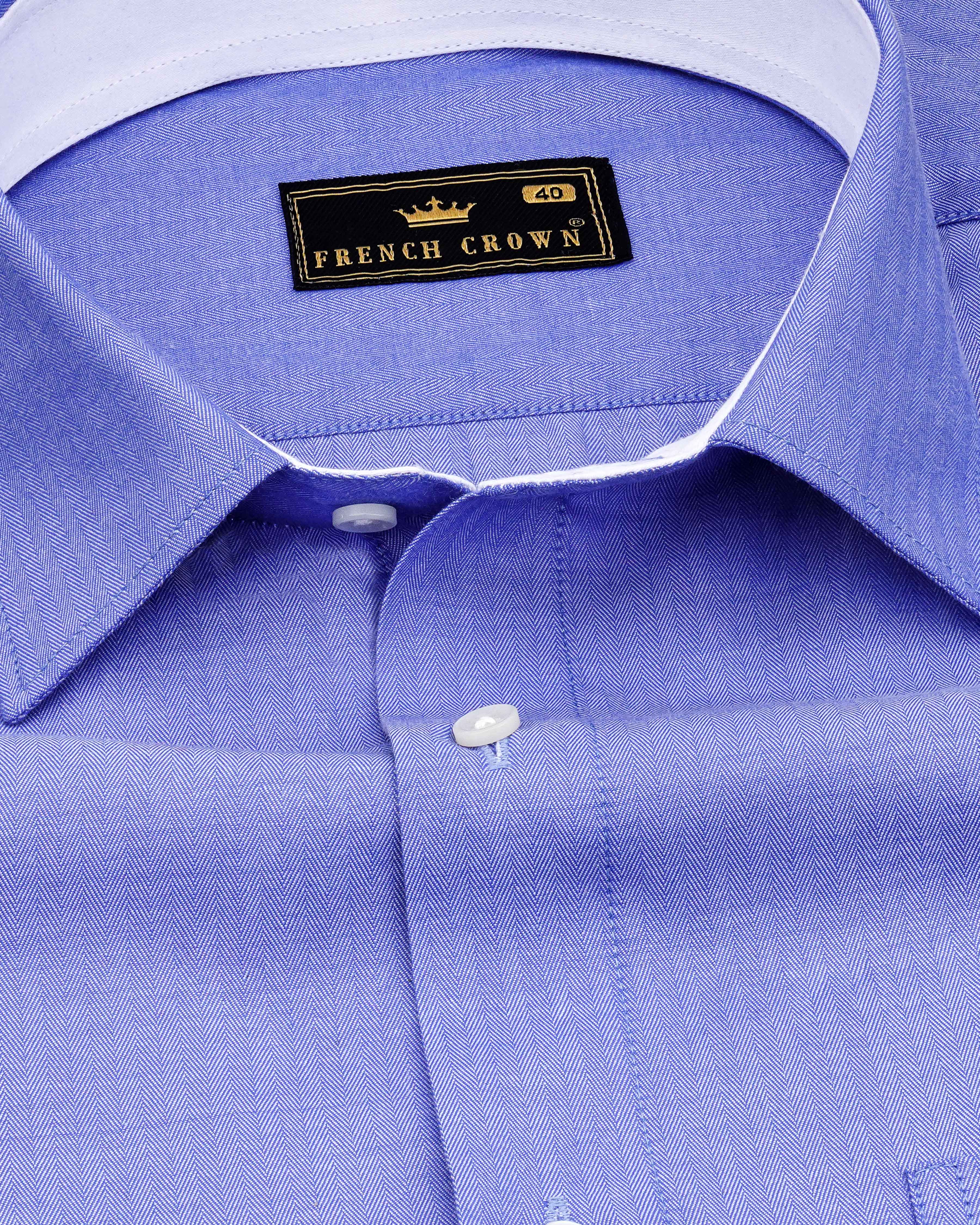 Periwinkle Blue Herringbone Premium Cotton Shirt 8363-CP-38, 8363-CP-H-38, 8363-CP-39, 8363-CP-H-39, 8363-CP-40, 8363-CP-H-40, 8363-CP-42, 8363-CP-H-42, 8363-CP-44, 8363-CP-H-44, 8363-CP-46, 8363-CP-H-46, 8363-CP-48, 8363-CP-H-48, 8363-CP-50, 8363-CP-H-50, 8363-CP-52, 8363-CP-H-52