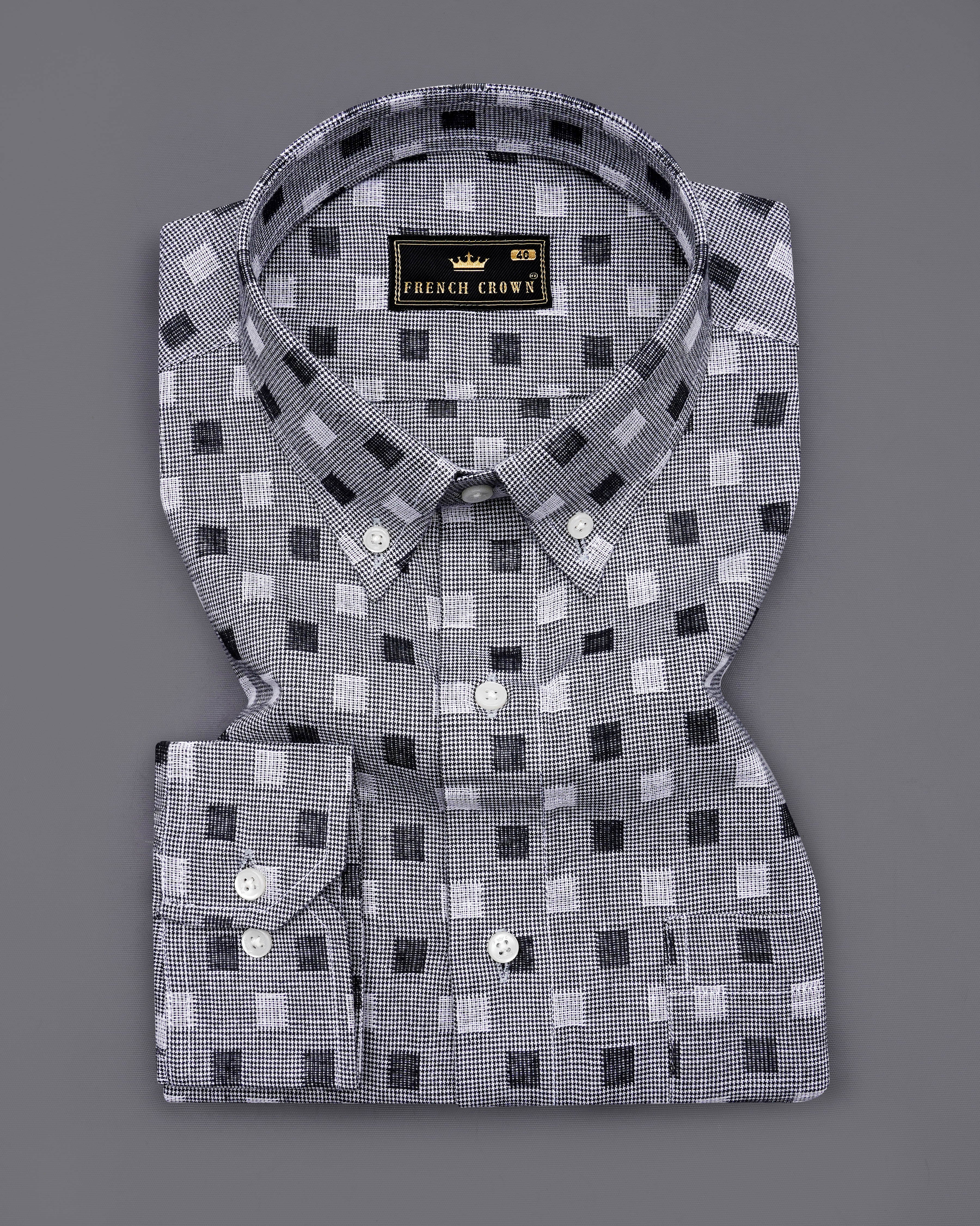 Smokey Gray with Box Dobby Textured Premium Giza Cotton Shirt 8374-BD-38, 8374-BD-H-38, 8374-BD-39, 8374-BD-H-39, 8374-BD-40, 8374-BD-H-40, 8374-BD-42, 8374-BD-H-42, 8374-BD-44, 8374-BD-H-44, 8374-BD-46, 8374-BD-H-46, 8374-BD-48, 8374-BD-H-48, 8374-BD-50, 8374-BD-H-50, 8374-BD-52, 8374-BD-H-52