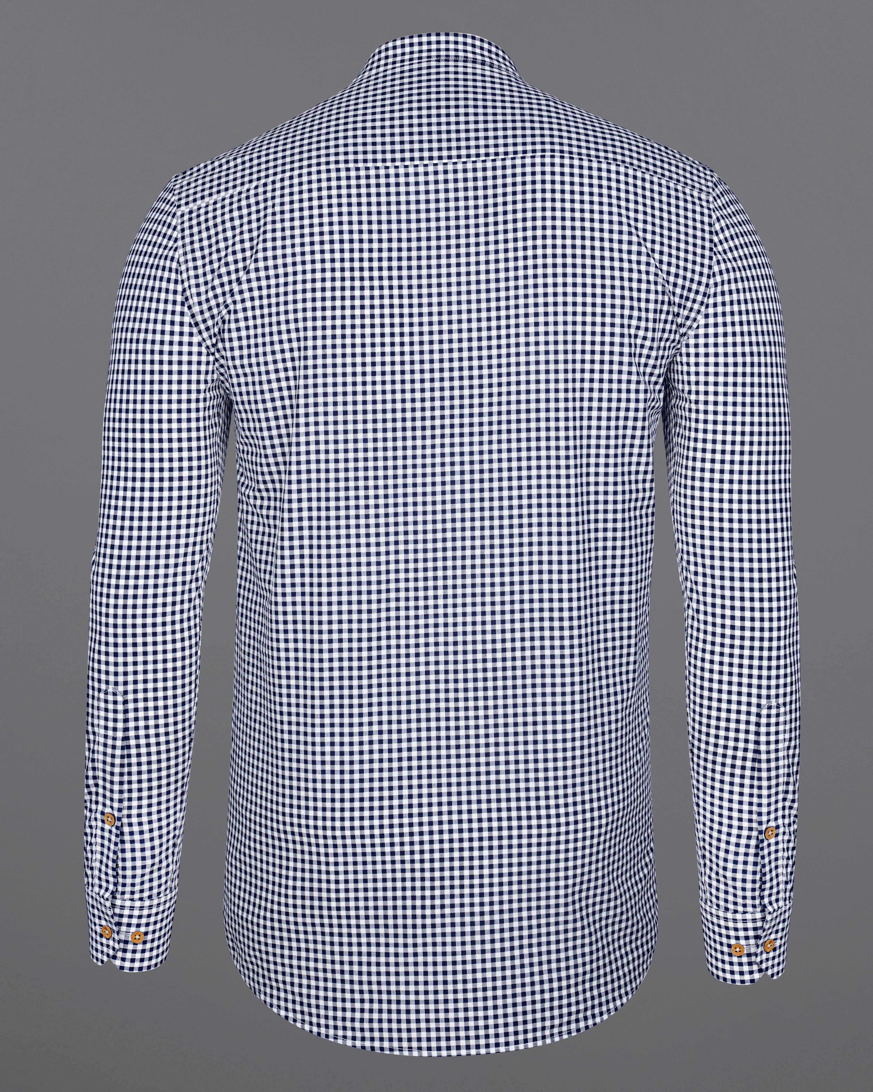 Bright White with Sapphire Navy Blue Gingham Premium Cotton Kurta Shirt 8375-KS-38, 8375-KS-H-38, 8375-KS-39, 8375-KS-H-39, 8375-KS-40, 8375-KS-H-40, 8375-KS-42, 8375-KS-H-42, 8375-KS-44, 8375-KS-H-44, 8375-KS-46, 8375-KS-H-46, 8375-KS-48, 8375-KS-H-48, 8375-KS-50, 8375-KS-H-50, 8375-KS-52, 8375-KS-H-52