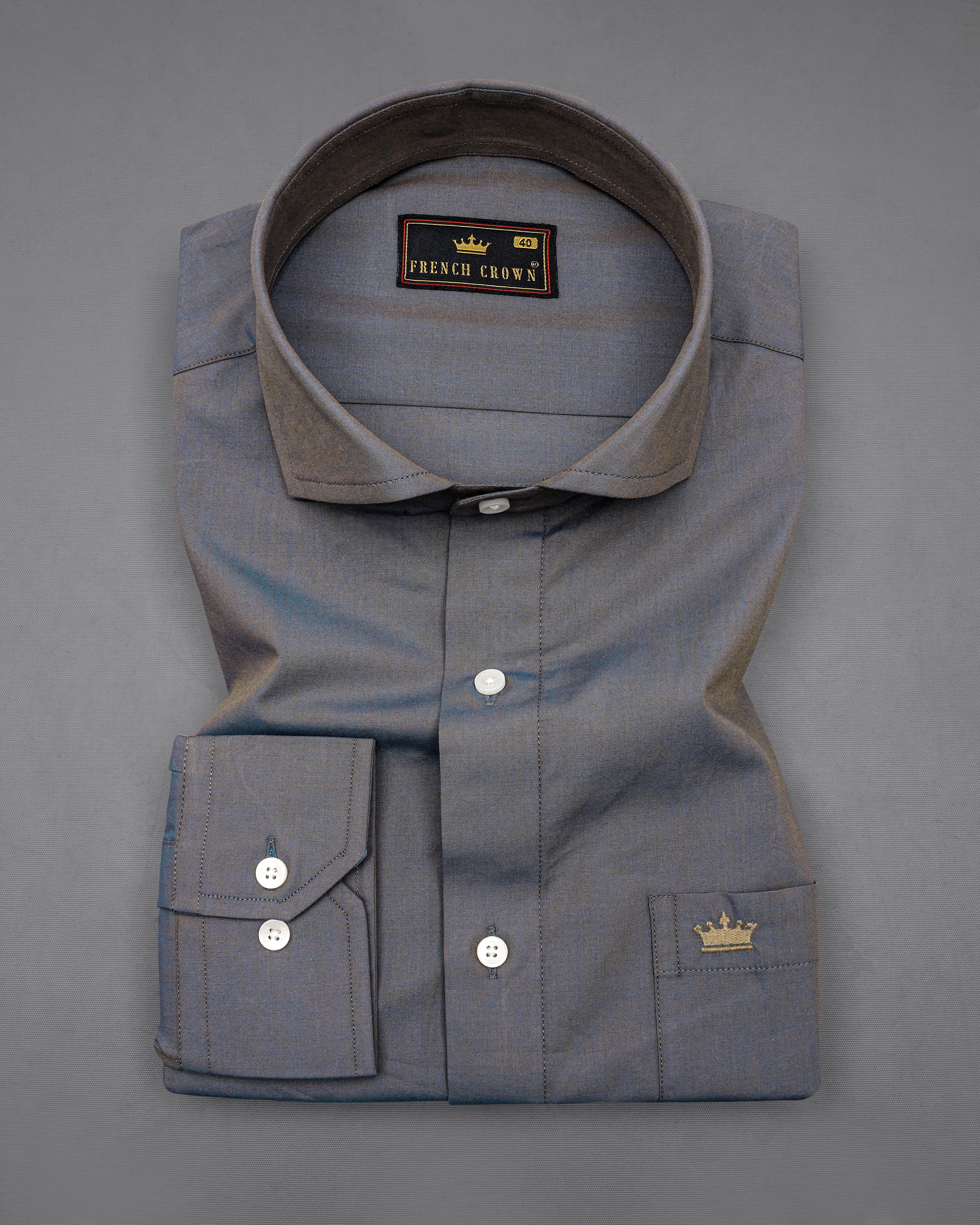 Storm Dust Gray Two Tone Chambray Shirt 8379-CA-38, 8379-CA-H-38, 8379-CA-39,8379-CA-H-39, 8379-CA-40, 8379-CA-H-40, 8379-CA-42, 8379-CA-H-42, 8379-CA-44, 8379-CA-H-44, 8379-CA-46, 8379-CA-H-46, 8379-CA-48, 8379-CA-H-48, 8379-CA-50, 8379-CA-H-50, 8379-CA-52, 8379-CA-H-52