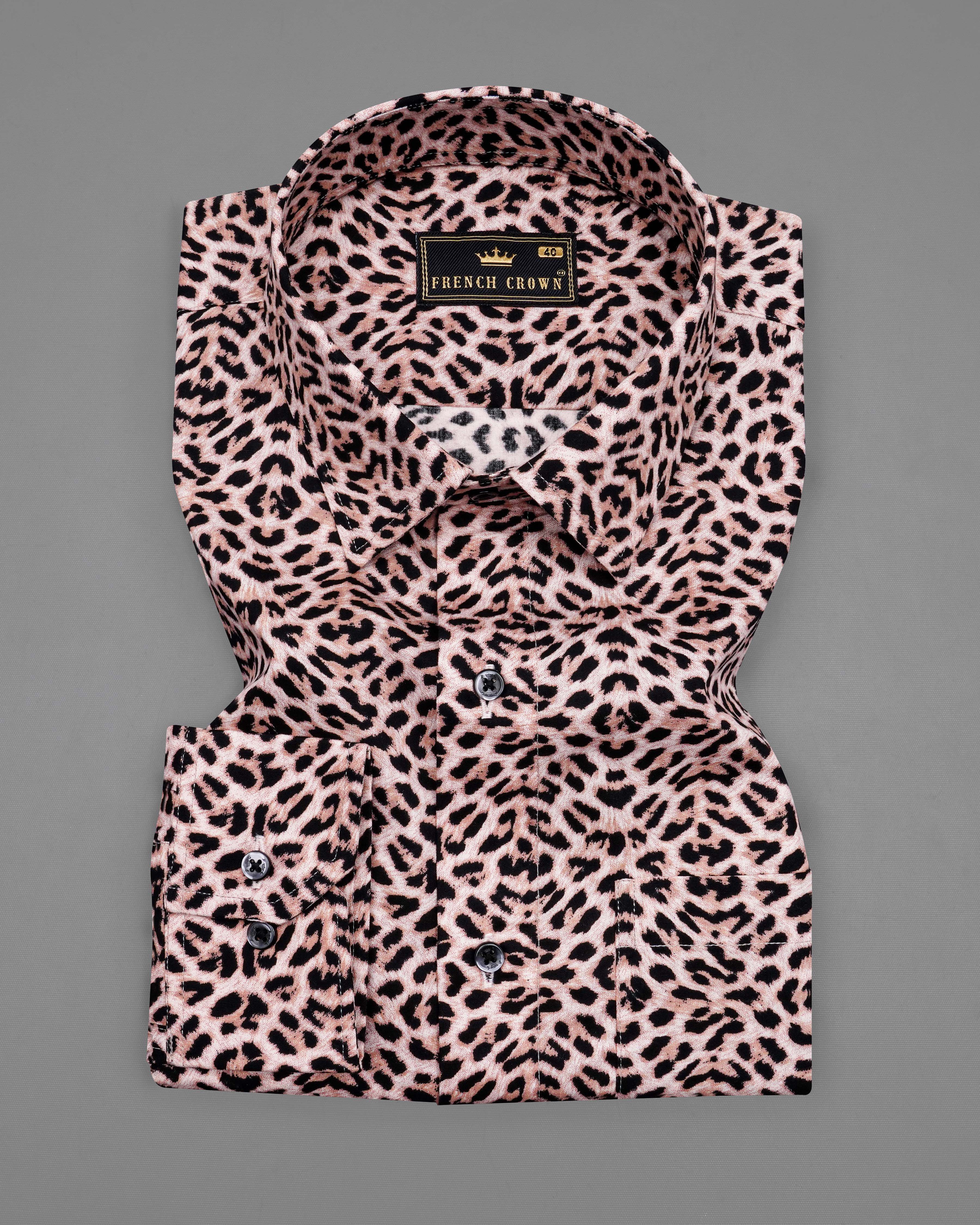 Oyster Pink Leopard Printed Premium Cotton Shirt 8381-BLK-38, 8381-BLK-H-38, 8381-BLK-39,8381-BLK-H-39, 8381-BLK-40, 8381-BLK-H-40, 8381-BLK-42, 8381-BLK-H-42, 8381-BLK-44, 8381-BLK-H-44, 8381-BLK-46, 8381-BLK-H-46, 8381-BLK-48, 8381-BLK-H-48, 8381-BLK-50, 8381-BLK-H-50, 8381-BLK-52, 8381-BLK-H-52