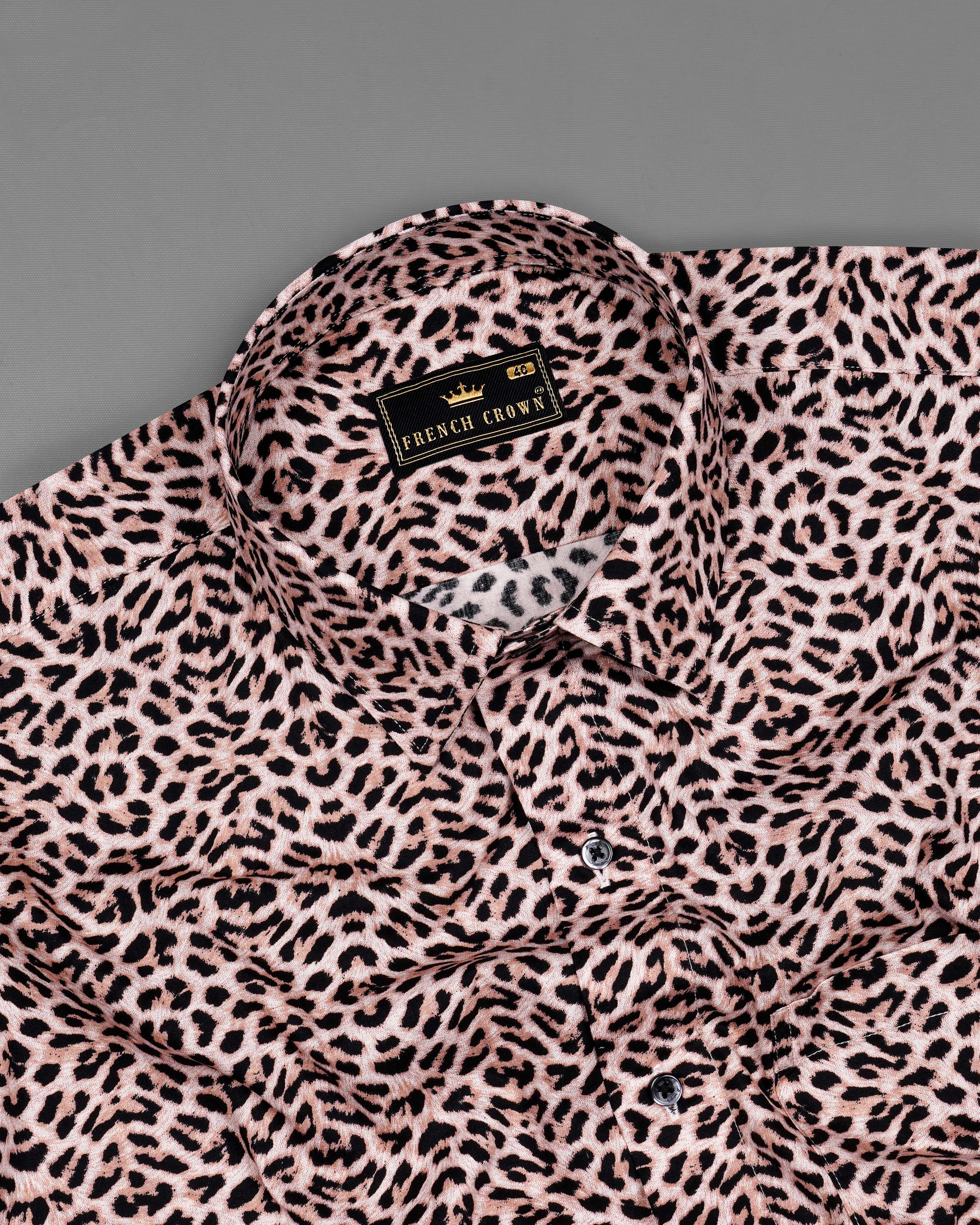 Oyster Pink Leopard Printed Premium Cotton Shirt 8381-BLK-38, 8381-BLK-H-38, 8381-BLK-39,8381-BLK-H-39, 8381-BLK-40, 8381-BLK-H-40, 8381-BLK-42, 8381-BLK-H-42, 8381-BLK-44, 8381-BLK-H-44, 8381-BLK-46, 8381-BLK-H-46, 8381-BLK-48, 8381-BLK-H-48, 8381-BLK-50, 8381-BLK-H-50, 8381-BLK-52, 8381-BLK-H-52