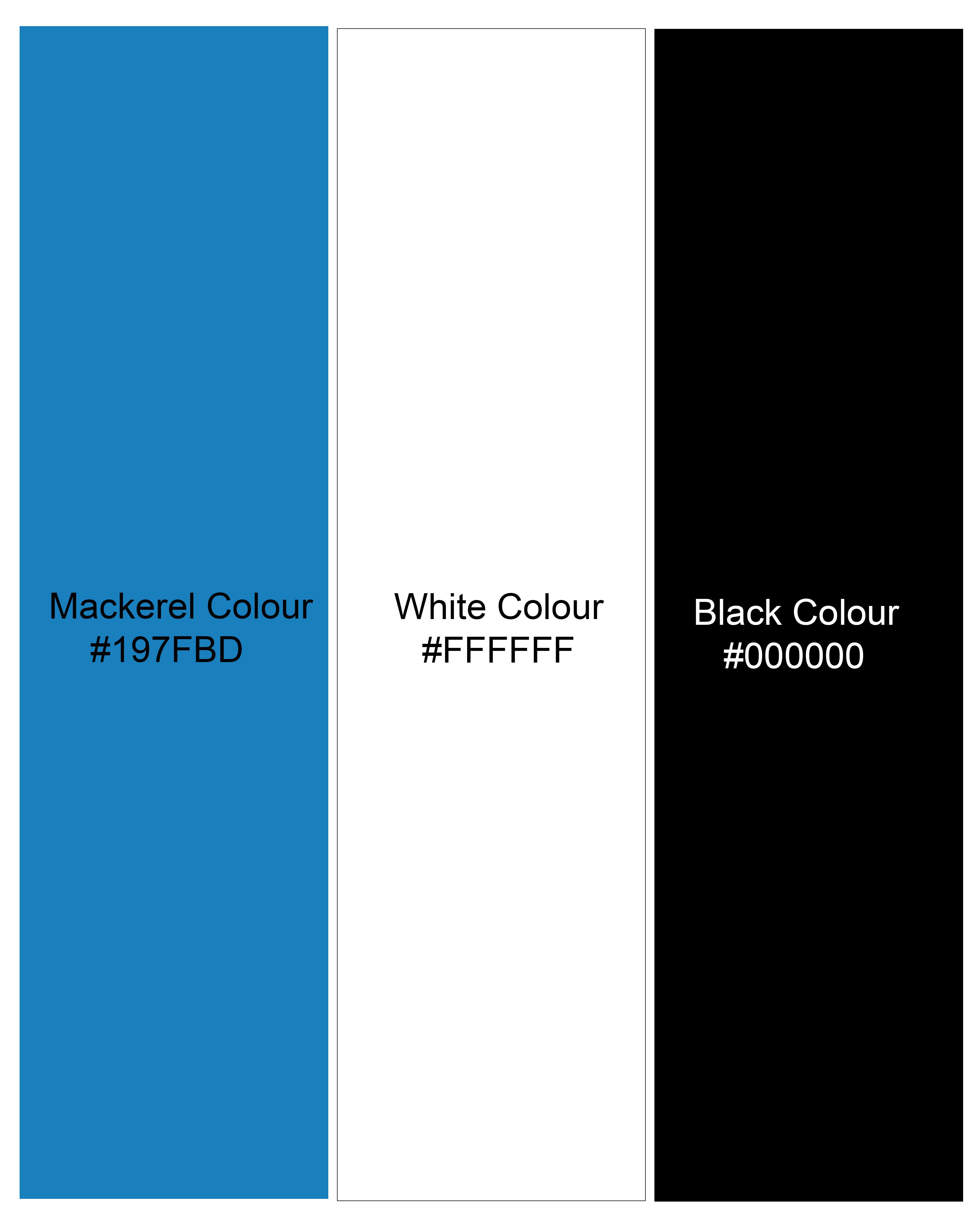 Mackerel Blue Giraffe Printed Super Soft Premium Cotton Shirt 8418-CC-H-38, 8418-CC-H-39, 8418-CC-H-40, 8418-CC-H-42, 8418-CC-H-44, 8418-CC-H-46, 8418-CC-H-48, 8418-CC-H-50,  8418-CC-H-52 2
