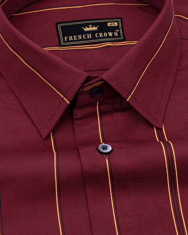 Cherrywood Maroon with Apache Yellow Striped Royal Oxford Shirt 8421-BLK-38, 8421-BLK-H-38, 8421-BLK-39,8421-BLK-H-39, 8421-BLK-40, 8421-BLK-H-40, 8421-BLK-42, 8421-BLK-H-42, 8421-BLK-44, 8421-BLK-H-44, 8421-BLK-46, 8421-BLK-H-46, 8421-BLK-48, 8421-BLK-H-48, 8421-BLK-50, 8421-BLK-H-50, 8421-BLK-52, 8421-BLK-H-52