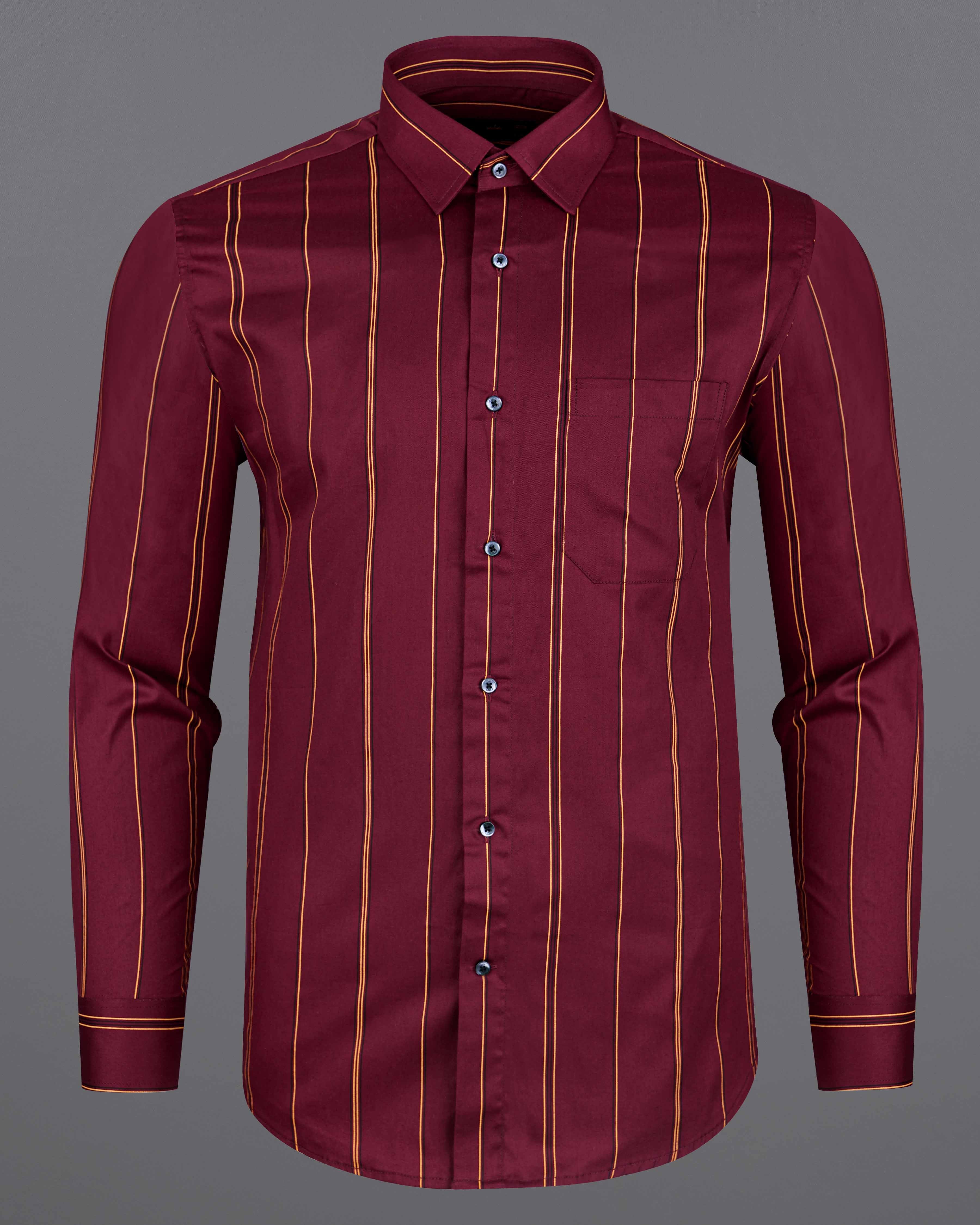 Cherrywood Maroon with Apache Yellow Striped Royal Oxford Shirt 8421-BLK-38, 8421-BLK-H-38, 8421-BLK-39,8421-BLK-H-39, 8421-BLK-40, 8421-BLK-H-40, 8421-BLK-42, 8421-BLK-H-42, 8421-BLK-44, 8421-BLK-H-44, 8421-BLK-46, 8421-BLK-H-46, 8421-BLK-48, 8421-BLK-H-48, 8421-BLK-50, 8421-BLK-H-50, 8421-BLK-52, 8421-BLK-H-52