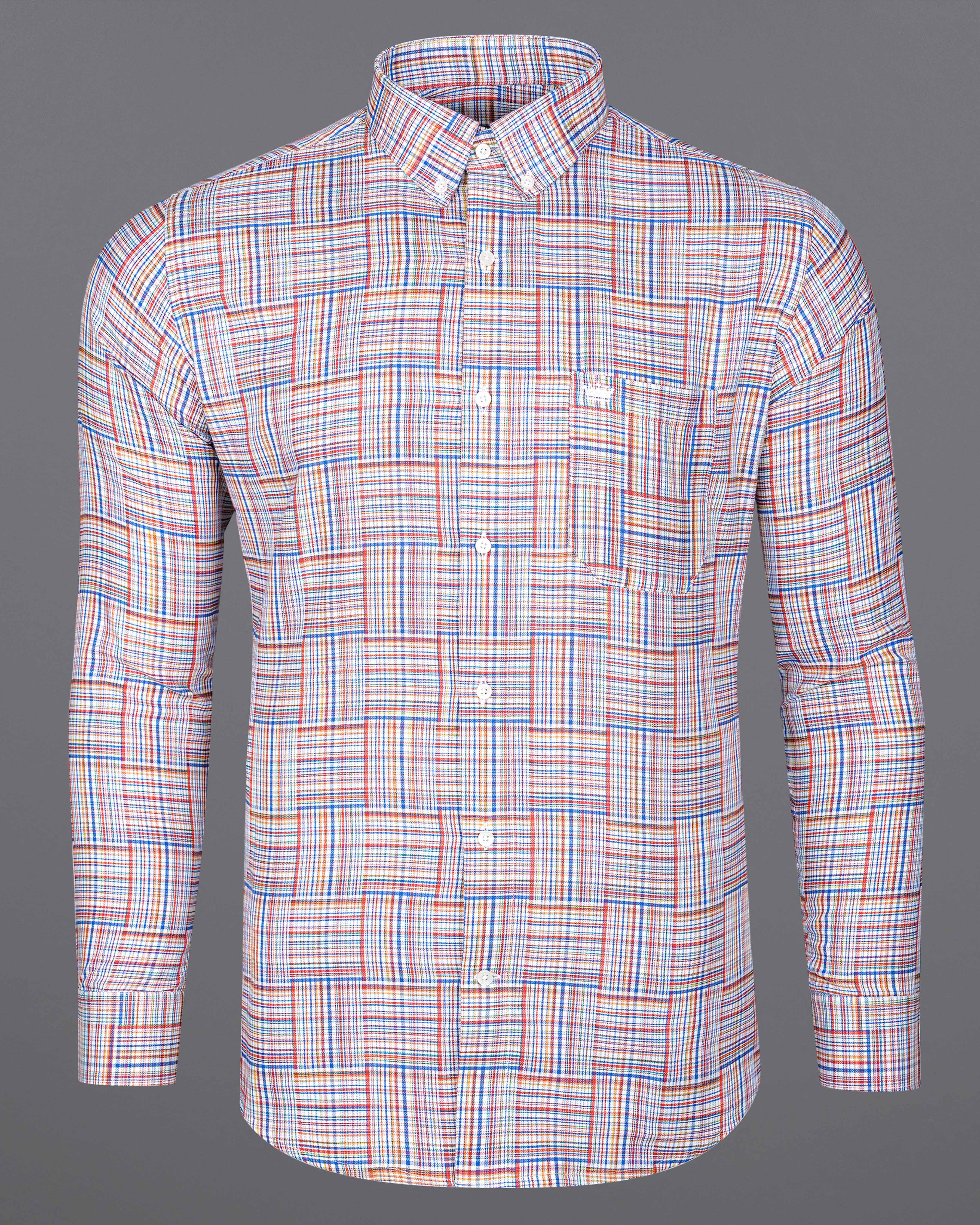 Bright White with Mariner Blue Multicolour Checked Dobby Textured Premium Giza Cotton Shirt 8430-BD-38, 8430-BD-H-38, 8430-BD-39,8430-BD-H-39, 8430-BD-40, 8430-BD-H-40, 8430-BD-42, 8430-BD-H-42, 8430-BD-44, 8430-BD-H-44, 8430-BD-46, 8430-BD-H-46, 8430-BD-48, 8430-BD-H-48, 8430-BD-50, 8430-BD-H-50, 8430-BD-52, 8430-BD-H-52