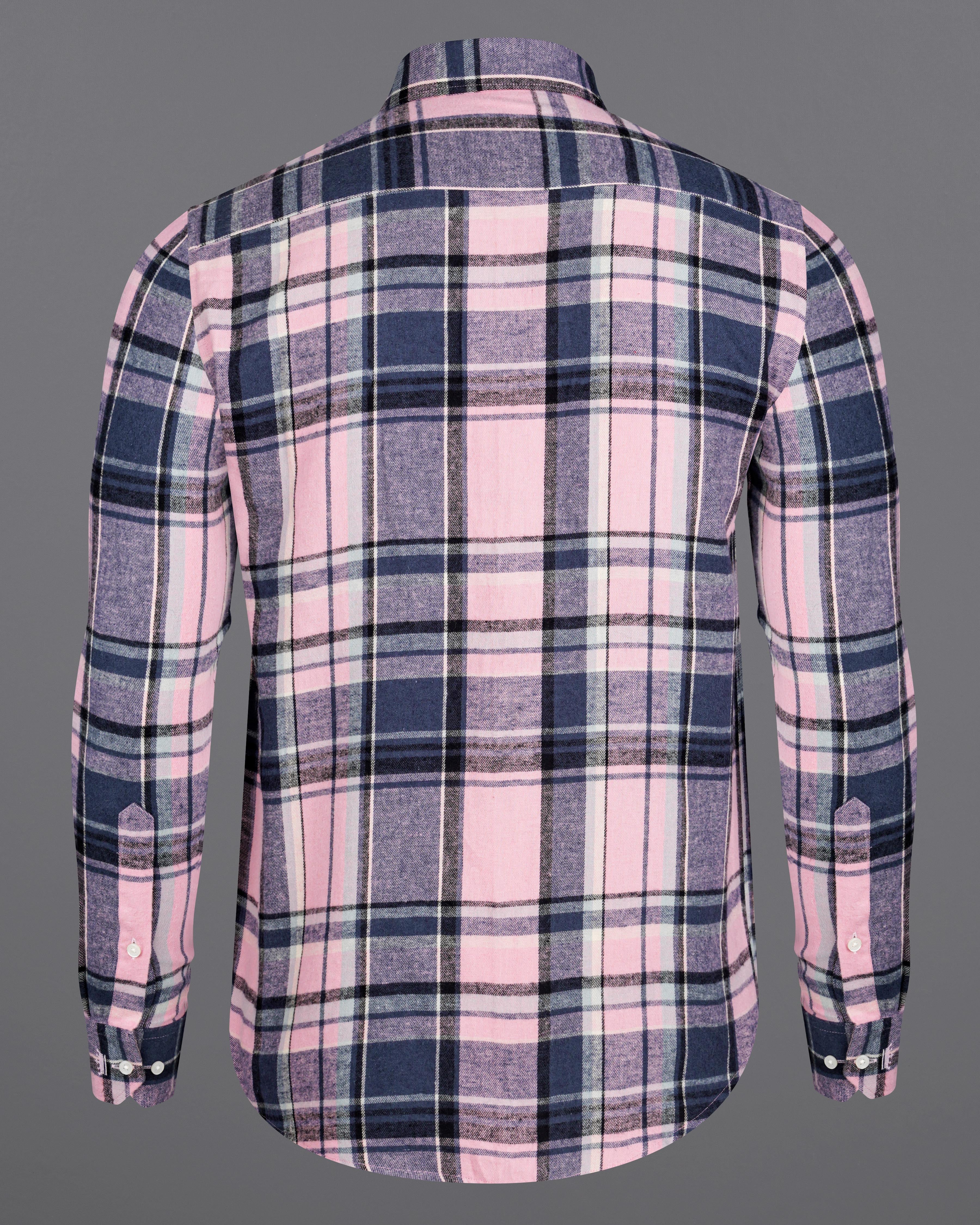 Azalea Pink with Chambray Navy Blue and Black Plaid Flannel Designer Overshirt/Shacket with Zipper Closure 8443-OS-FP-38, 8443-OS-FP-H-38, 8443-OS-FP-39, 8443-OS-FP-H-39, 8443-OS-FP-40, 8443-OS-FP-H-40, 8443-OS-FP-42, 8443-OS-FP-H-42, 8443-OS-FP-44, 8443-OS-FP-H-44, 8443-OS-FP-46, 8443-OS-FP-H-46, 8443-OS-FP-48, 8443-OS-FP-H-48, 8443-OS-FP-50, 8443-OS-FP-H-50, 8443-OS-FP-52, 8443-OS-FP-H-52