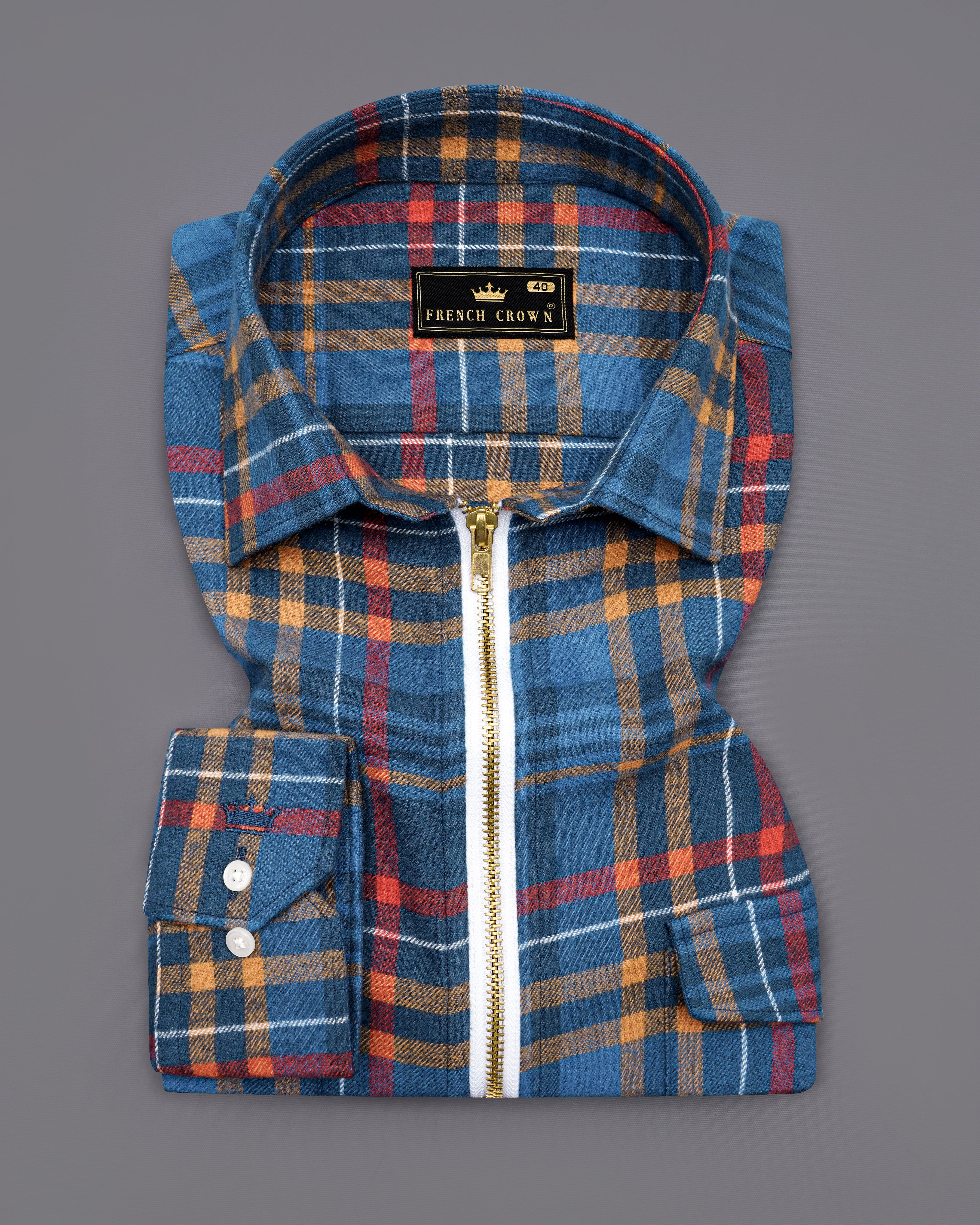 Marino Blue with Persian Yellow and Stiletto Red Plaid Flannel Designer Overshirt with Zipper Closure 8445-OS-FP-38,8445-OS-FP-H-38,8445-OS-FP-39,8445-OS-FP-H-39,8445-OS-FP-40,8445-OS-FP-H-40,8445-OS-FP-42,8445-OS-FP-H-42,8445-OS-FP-44,8445-OS-FP-H-44,8445-OS-FP-46,8445-OS-FP-H-46,8445-OS-FP-48,8445-OS-FP-H-48,8445-OS-FP-50,8445-OS-FP-H-50,8445-OS-FP-52,8445-OS-FP-H-52