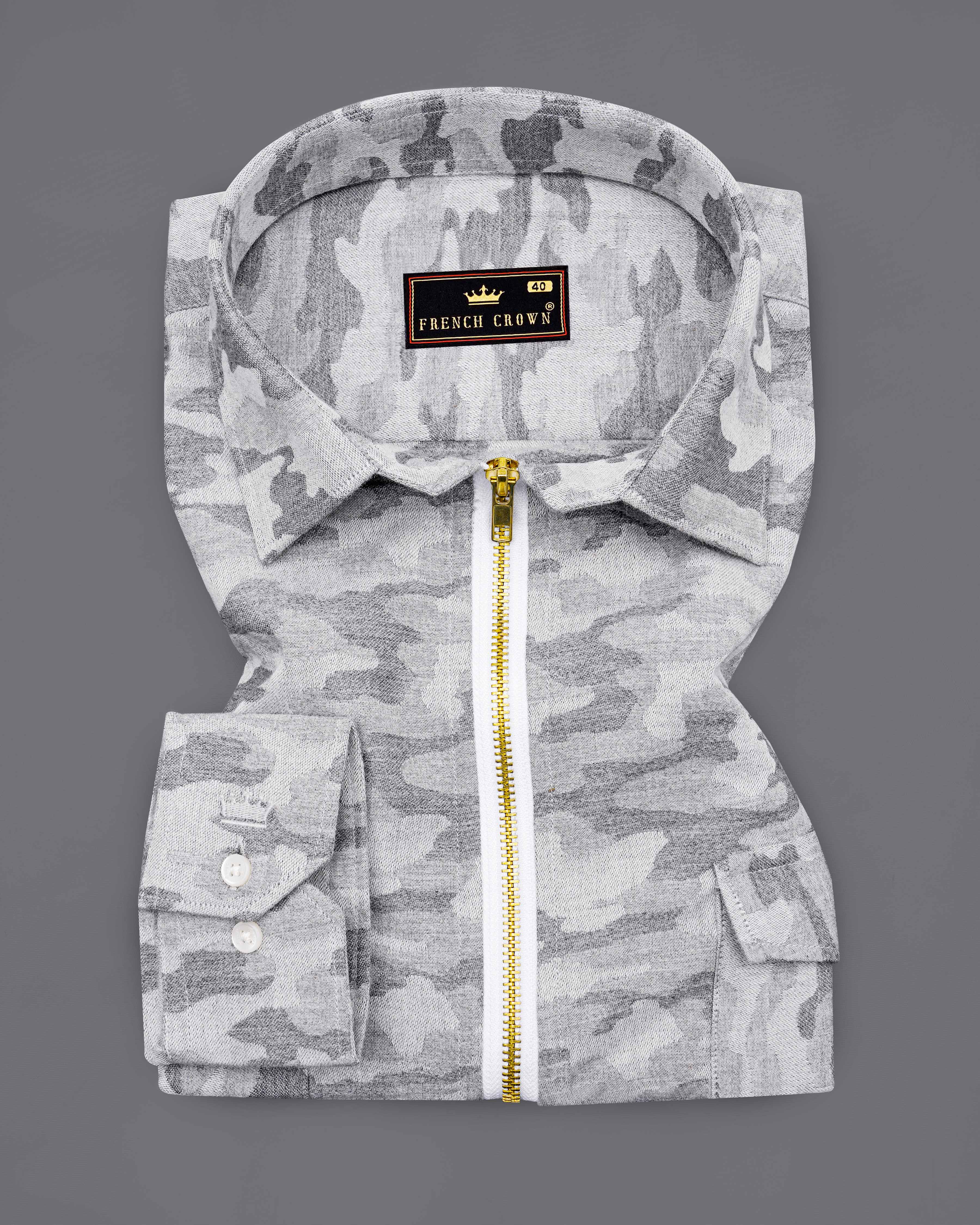 Timberwolf with Venus Gray Camouflage Printed Flannel Designer Overshirt with Zipper Closure 8446-OS-FP-38,8446-OS-FP-H-38,8446-OS-FP-39,8446-OS-FP-H-39,8446-OS-FP-40,8446-OS-FP-H-40,8446-OS-FP-42,8446-OS-FP-H-42,8446-OS-FP-44,8446-OS-FP-H-44,8446-OS-FP-46,8446-OS-FP-H-46,8446-OS-FP-48,8446-OS-FP-H-48,8446-OS-FP-50,8446-OS-FP-H-50,8446-OS-FP-52,8446-OS-FP-H-52