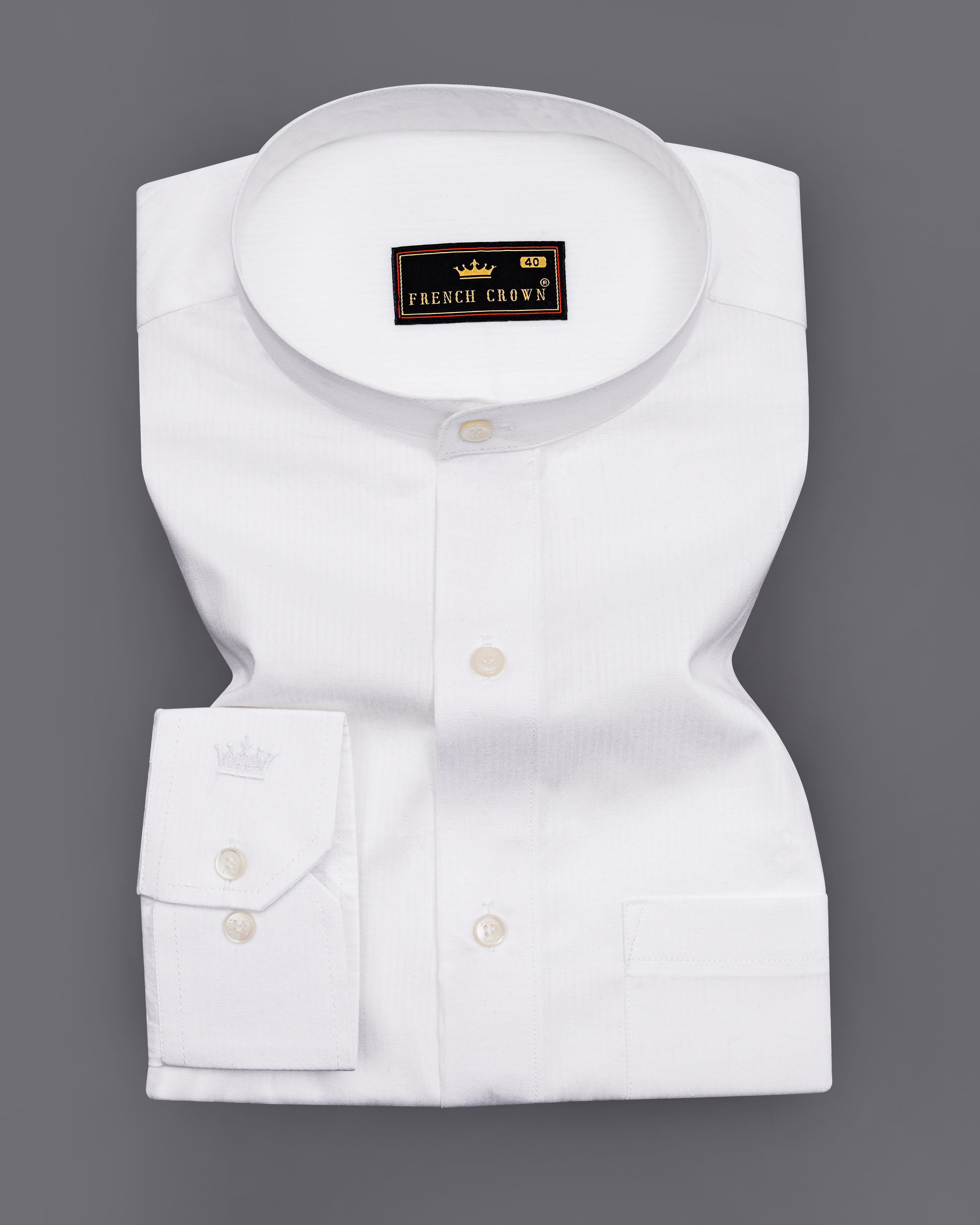 Bright White Formal/Casual Textured Premium Cotton Shirt For Men