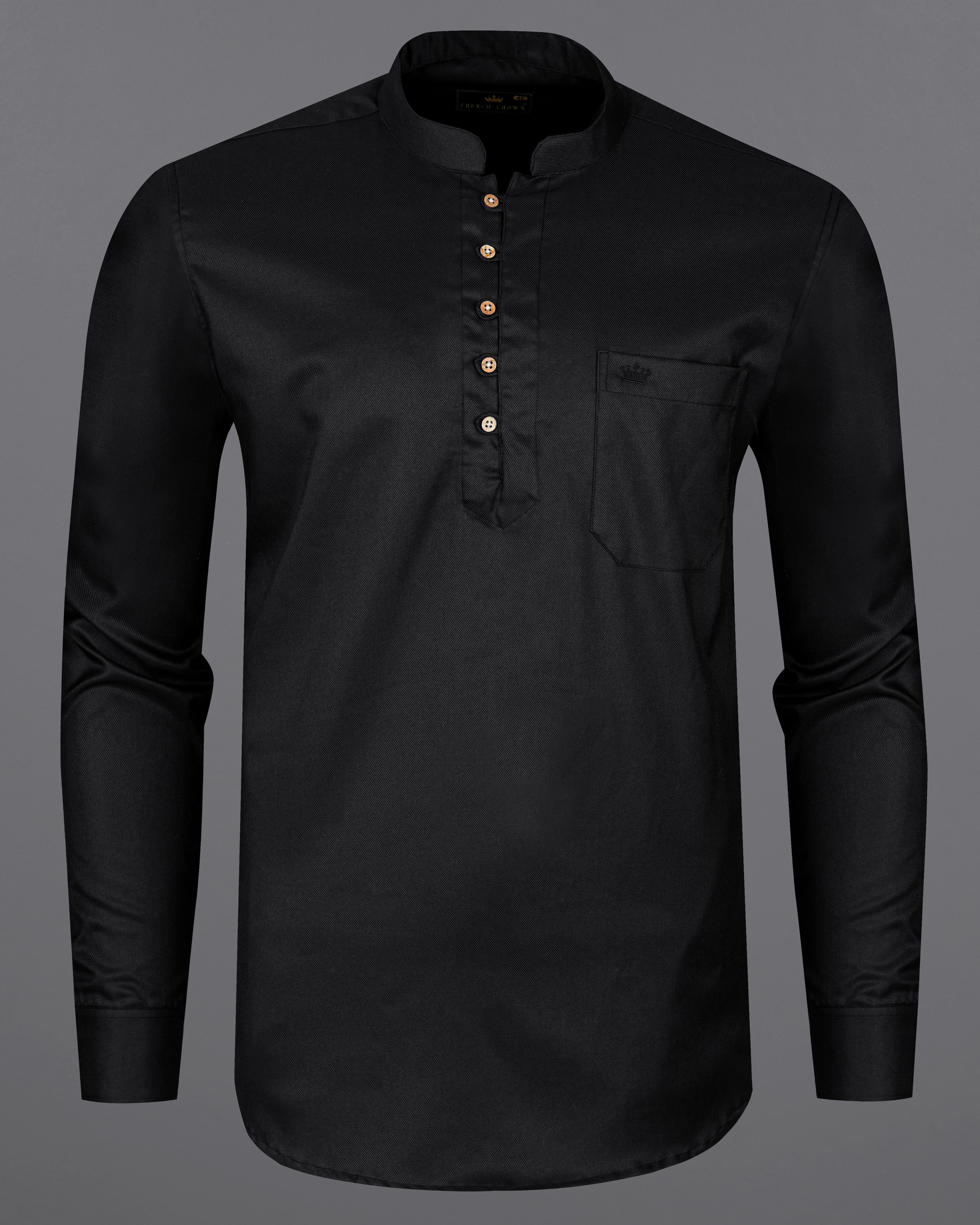 Jade Black Twill Premium Cotton Kurta Shirt 8517-KS-38, 8517-KS-H-38, 8517-KS-39, 8517-KS-H-39, 8517-KS-40, 8517-KS-H-40, 8517-KS-42, 8517-KS-H-42, 8517-KS-44, 8517-KS-H-44, 8517-KS-46, 8517-KS-H-46, 8517-KS-48, 8517-KS-H-48, 8517-KS-50, 8517-KS-H-50, 8517-KS-52, 8517-KS-H-52