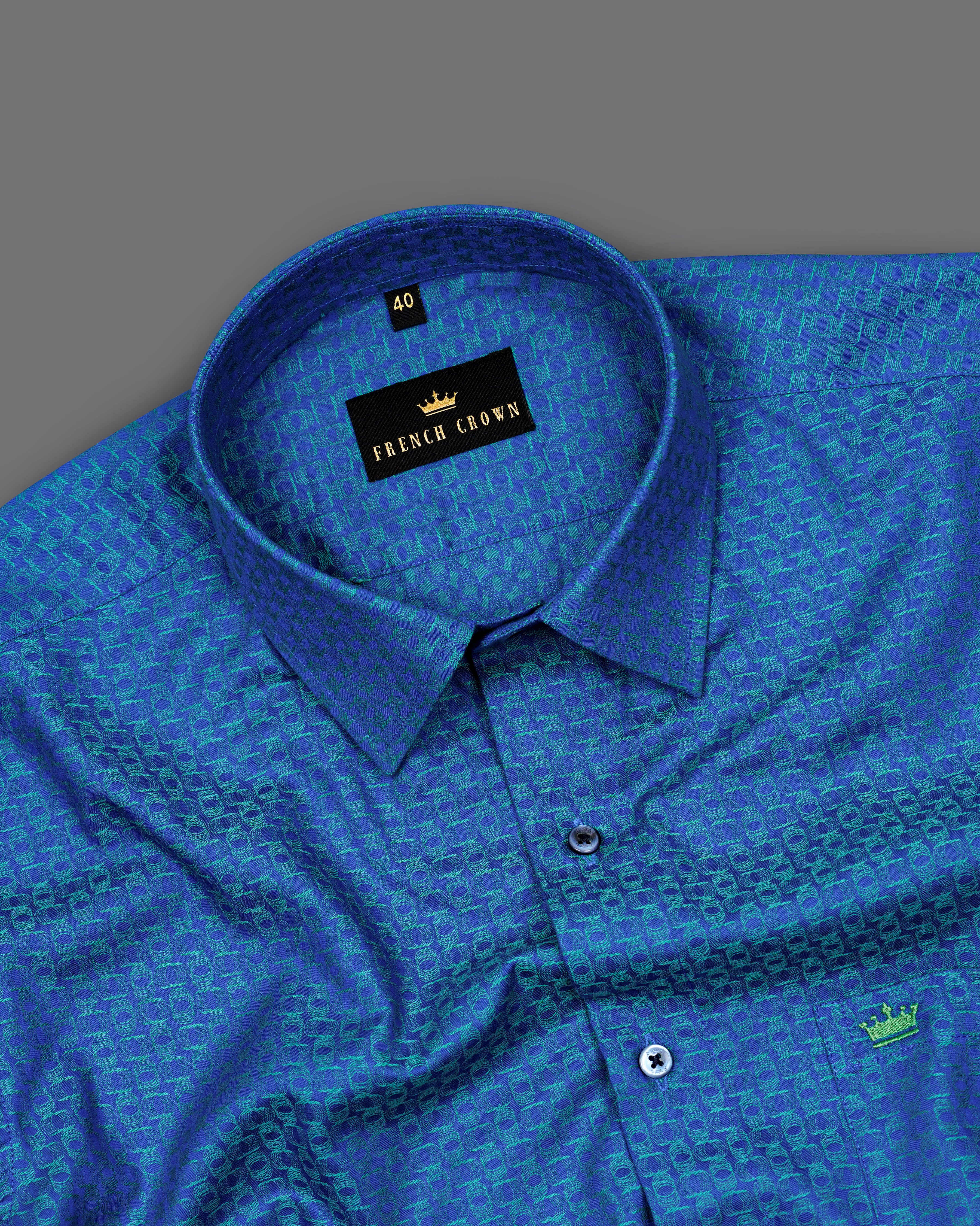 Cobalt Blue Jacquard textured Premium Giza Cotton Shirt  8561-BLE-38,8561-BLE-H-38,8561-BLE-39,8561-BLE-H-39,8561-BLE-40,8561-BLE-H-40,8561-BLE-42,8561-BLE-H-42,8561-BLE-44,8561-BLE-H-44,8561-BLE-46,8561-BLE-H-46,8561-BLE-48,8561-BLE-H-48,8561-BLE-50,8561-BLE-H-50,8561-BLE-52,8561-BLE-H-52