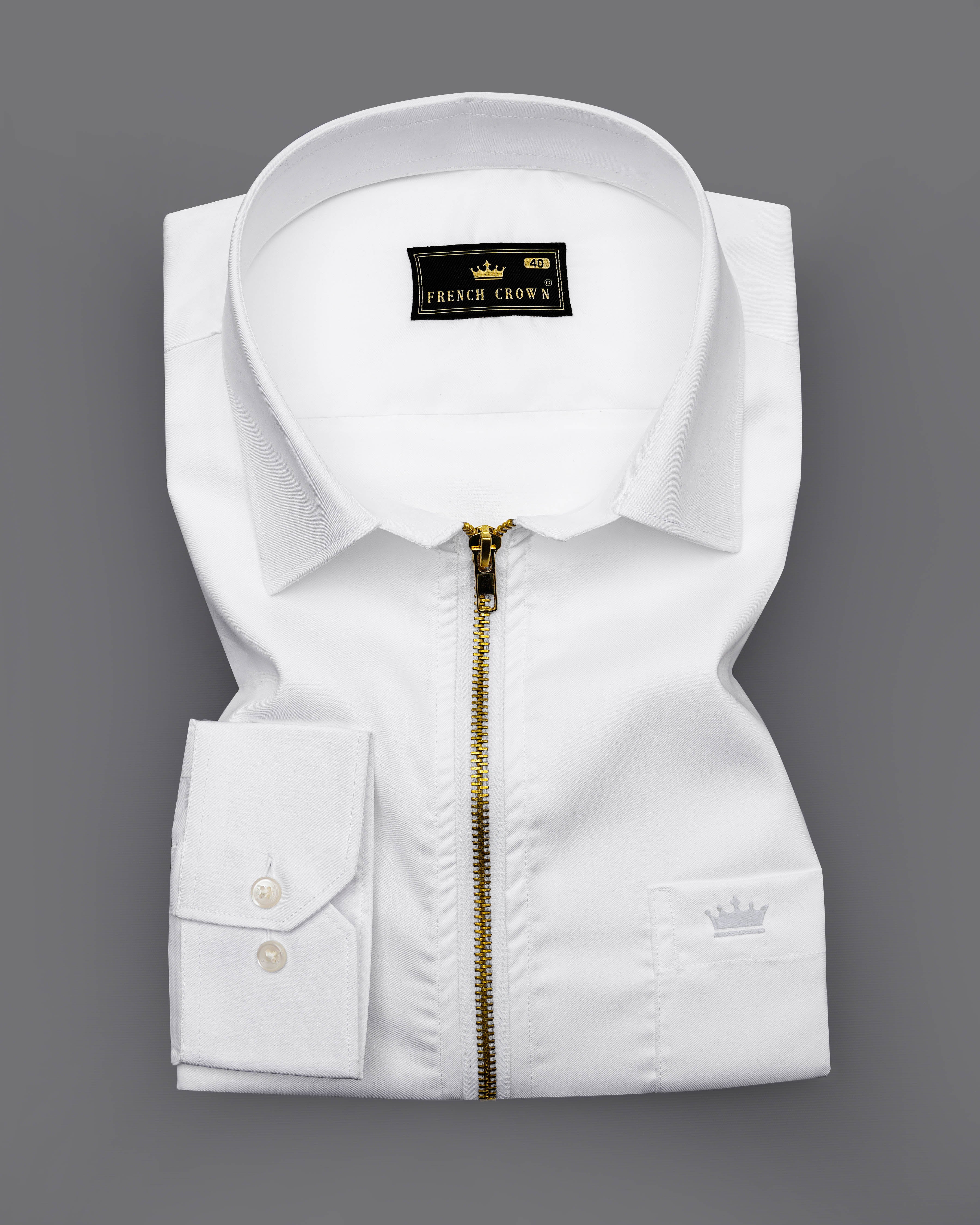 Premium Quality White Shirts For Men in India - French Crown