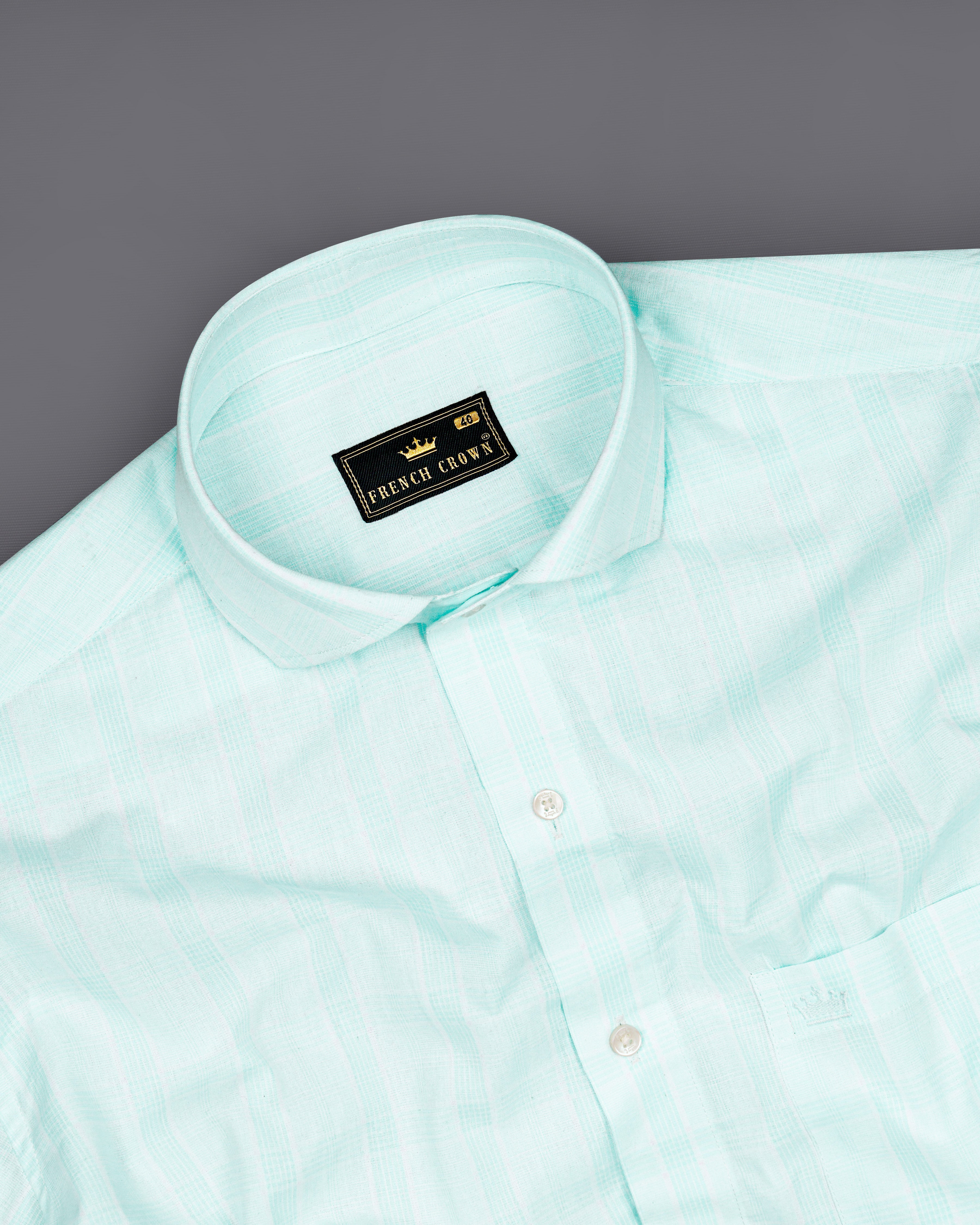 Iceberg Aqua Blue Striped Premium Cotton Shirt  8597-CA-38,8597-CA-H-38,8597-CA-39,8597-CA-H-39,8597-CA-40,8597-CA-H-40,8597-CA-42,8597-CA-H-42,8597-CA-44,8597-CA-H-44,8597-CA-46,8597-CA-H-46,8597-CA-48,8597-CA-H-48,8597-CA-50,8597-CA-H-50,8597-CA-52,8597-CA-H-52