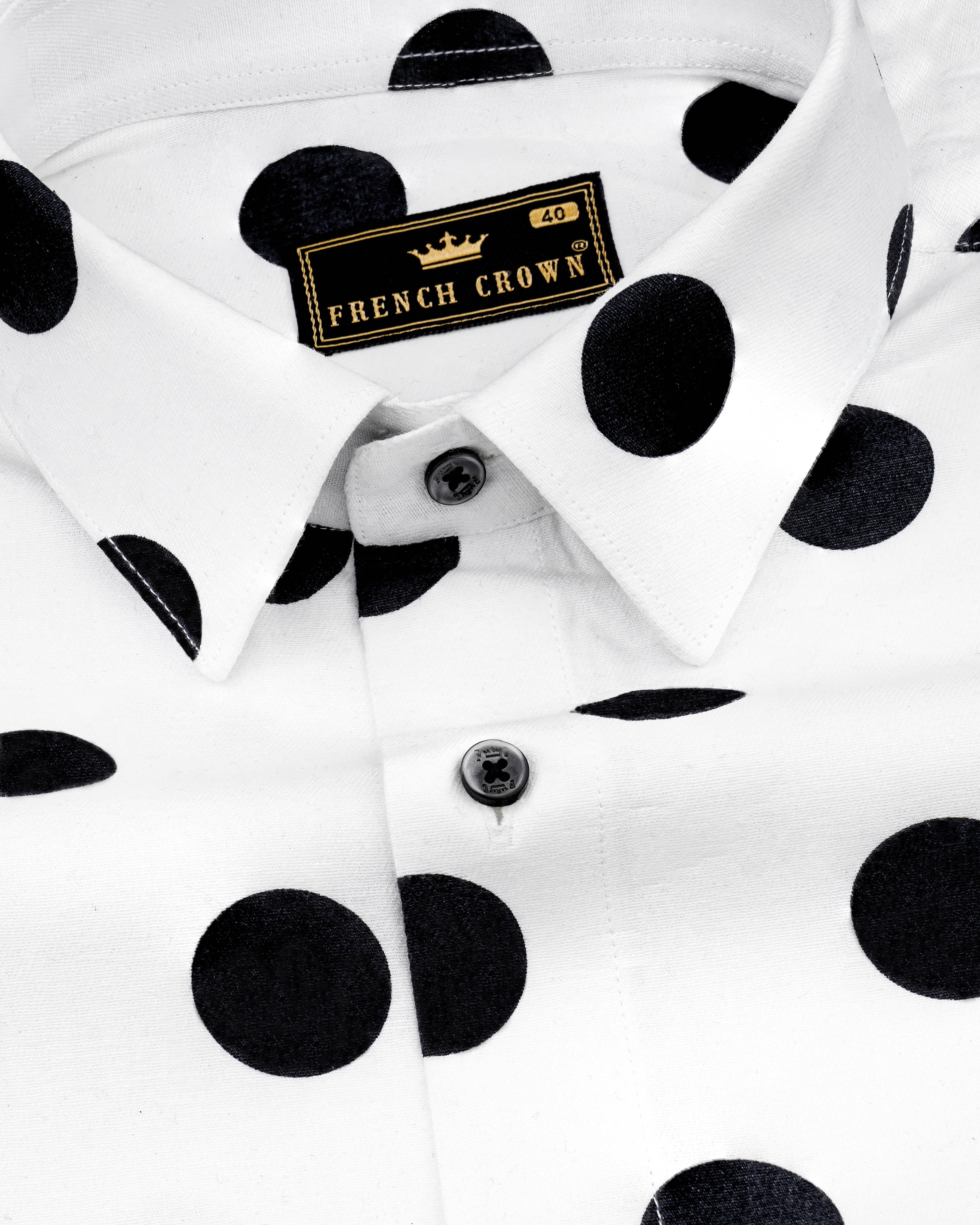 Bright White Polka Dotted Royal Oxford Shirt  8621-BLK-38,8621-BLK-H-38,8621-BLK-39,8621-BLK-H-39,8621-BLK-40,8621-BLK-H-40,8621-BLK-42,8621-BLK-H-42,8621-BLK-44,8621-BLK-H-44,8621-BLK-46,8621-BLK-H-46,8621-BLK-48,8621-BLK-H-48,8621-BLK-50,8621-BLK-H-50,8621-BLK-52,8621-BLK-H-52