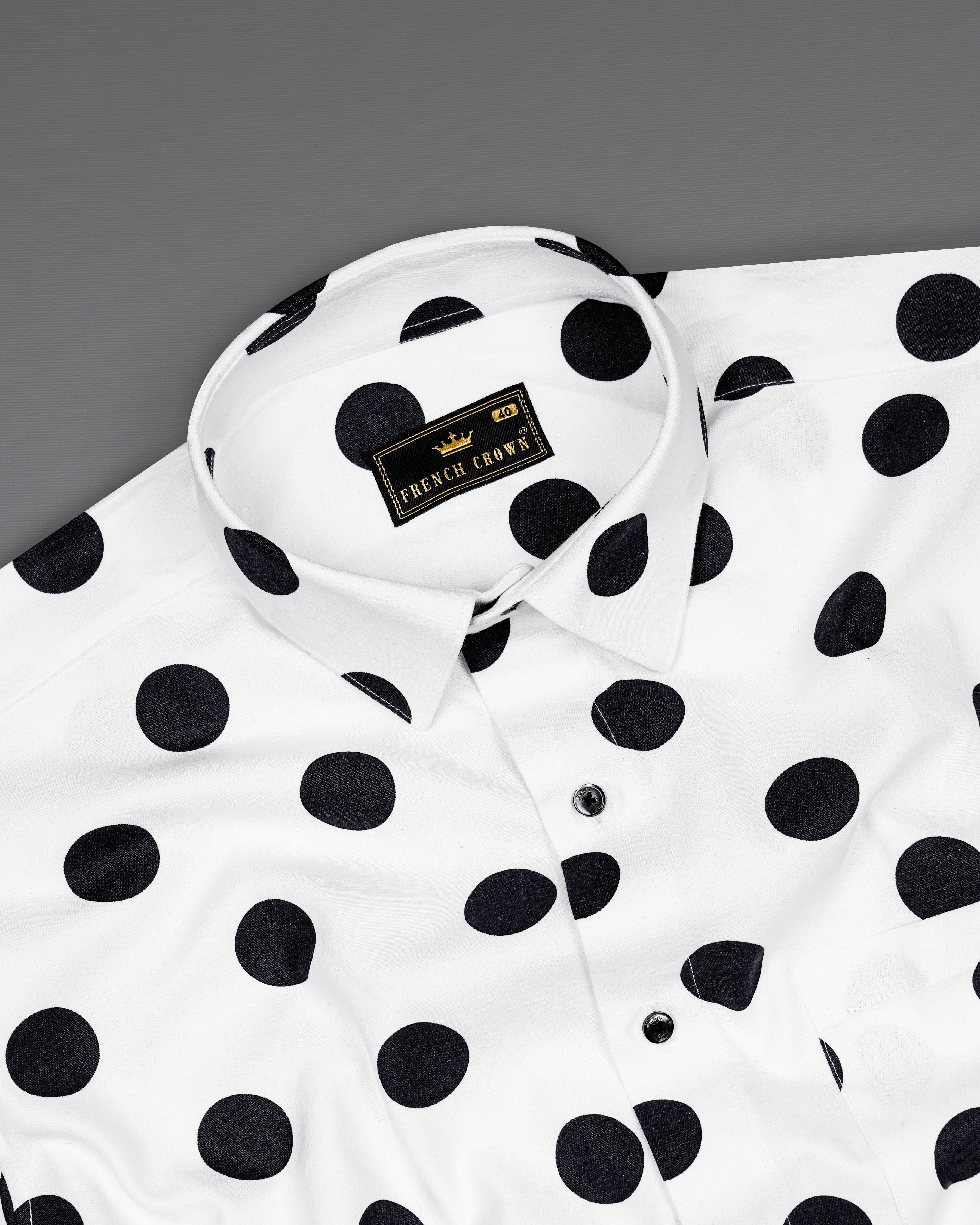 Bright White Polka Dotted Royal Oxford Shirt  8621-BLK-38,8621-BLK-H-38,8621-BLK-39,8621-BLK-H-39,8621-BLK-40,8621-BLK-H-40,8621-BLK-42,8621-BLK-H-42,8621-BLK-44,8621-BLK-H-44,8621-BLK-46,8621-BLK-H-46,8621-BLK-48,8621-BLK-H-48,8621-BLK-50,8621-BLK-H-50,8621-BLK-52,8621-BLK-H-52