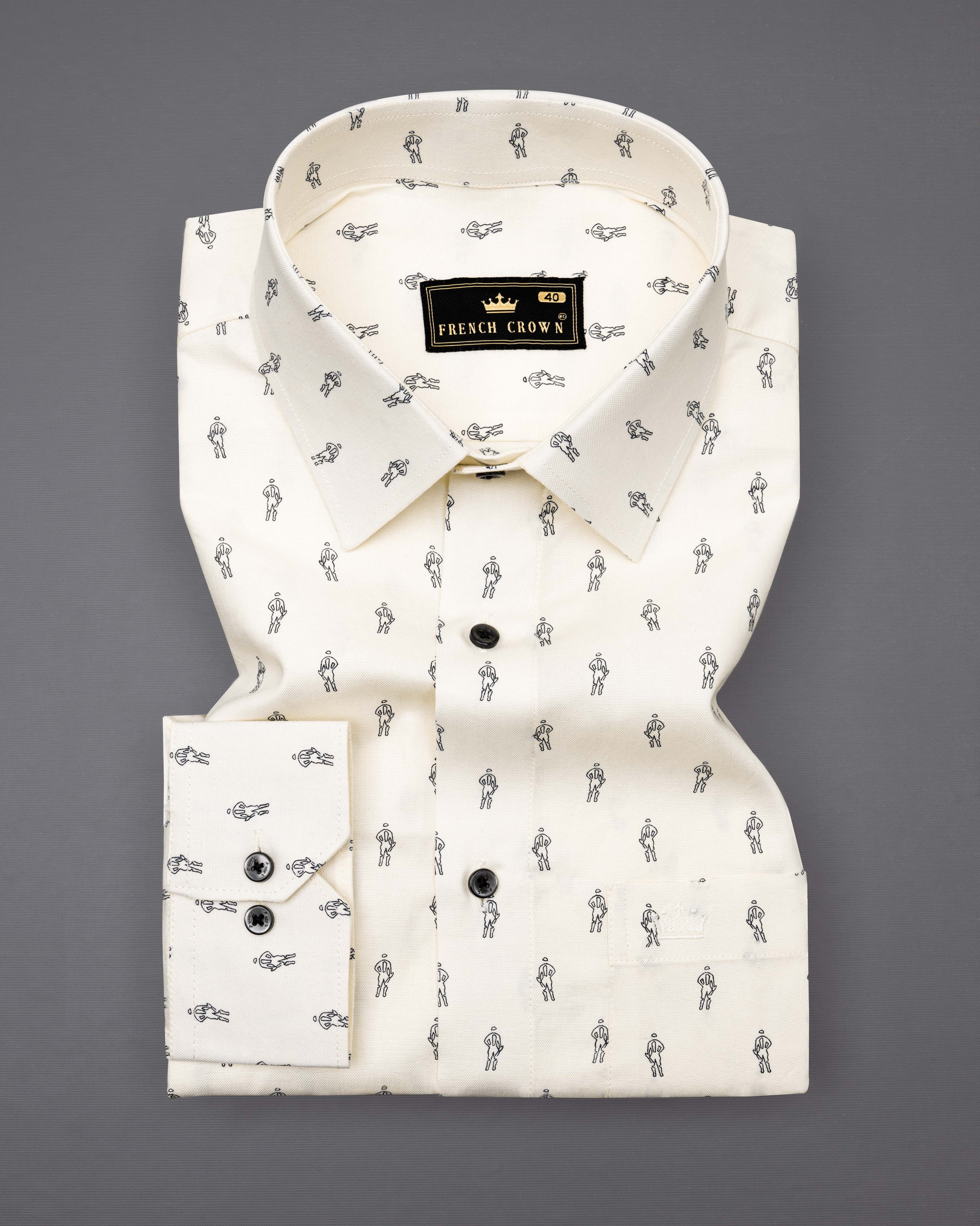 Antique Cream Printed Royal Oxford Shirt  8631-BLK-38,8631-BLK-H-38,8631-BLK-39,8631-BLK-H-39,8631-BLK-40,8631-BLK-H-40,8631-BLK-42,8631-BLK-H-42,8631-BLK-44,8631-BLK-H-44,8631-BLK-46,8631-BLK-H-46,8631-BLK-48,8631-BLK-H-48,8631-BLK-50,8631-BLK-H-50,8631-BLK-52,8631-BLK-H-52