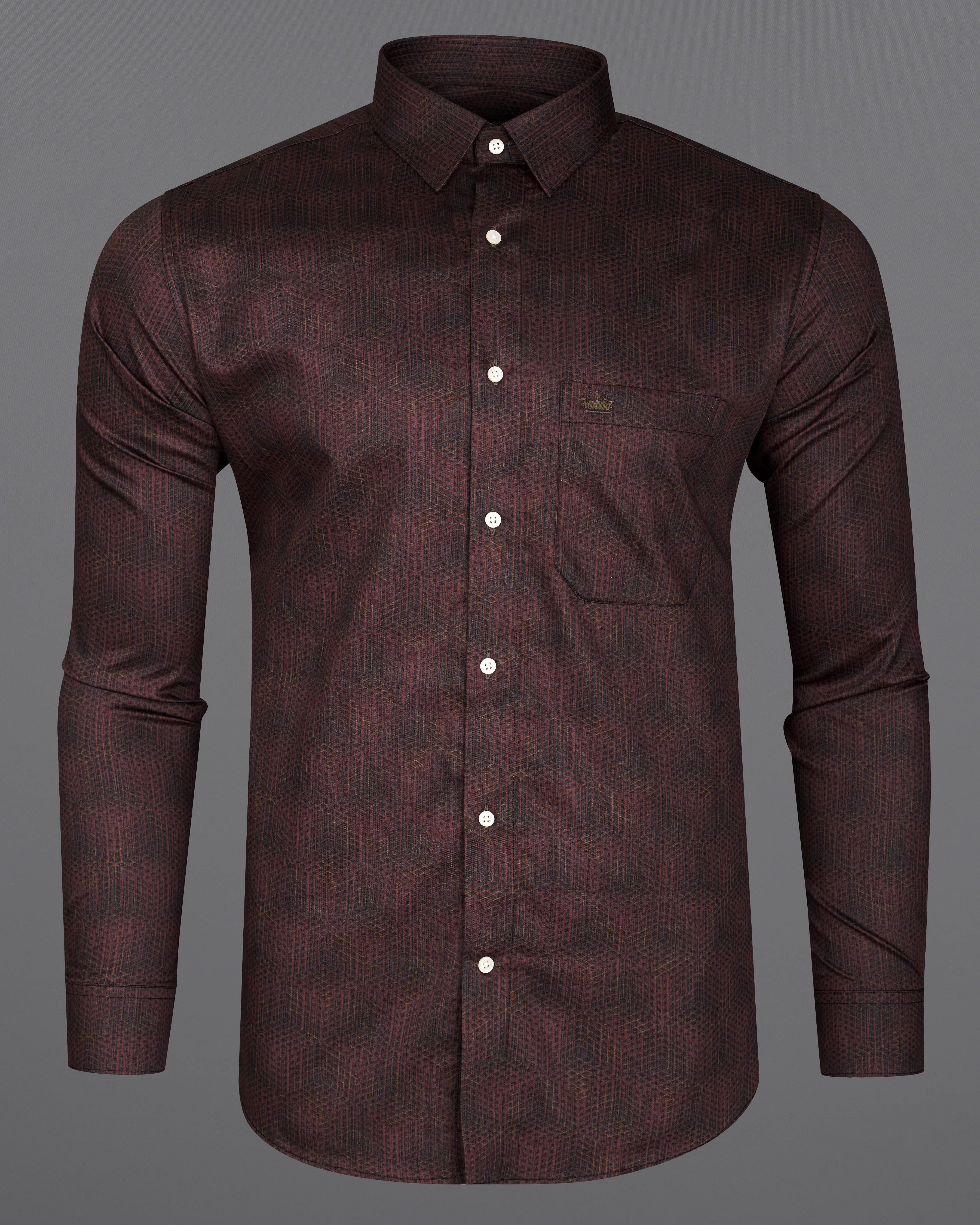 Taupe Brown Subtle Checked Super Soft Premium Cotton Shirt  8648-38,8648-H-38,8648-39,8648-H-39,8648-40,8648-H-40,8648-42,8648-H-42,8648-44,8648-H-44,8648-46,8648-H-46,8648-48,8648-H-48,8648-50,8648-H-50,8648-52,8648-H-52