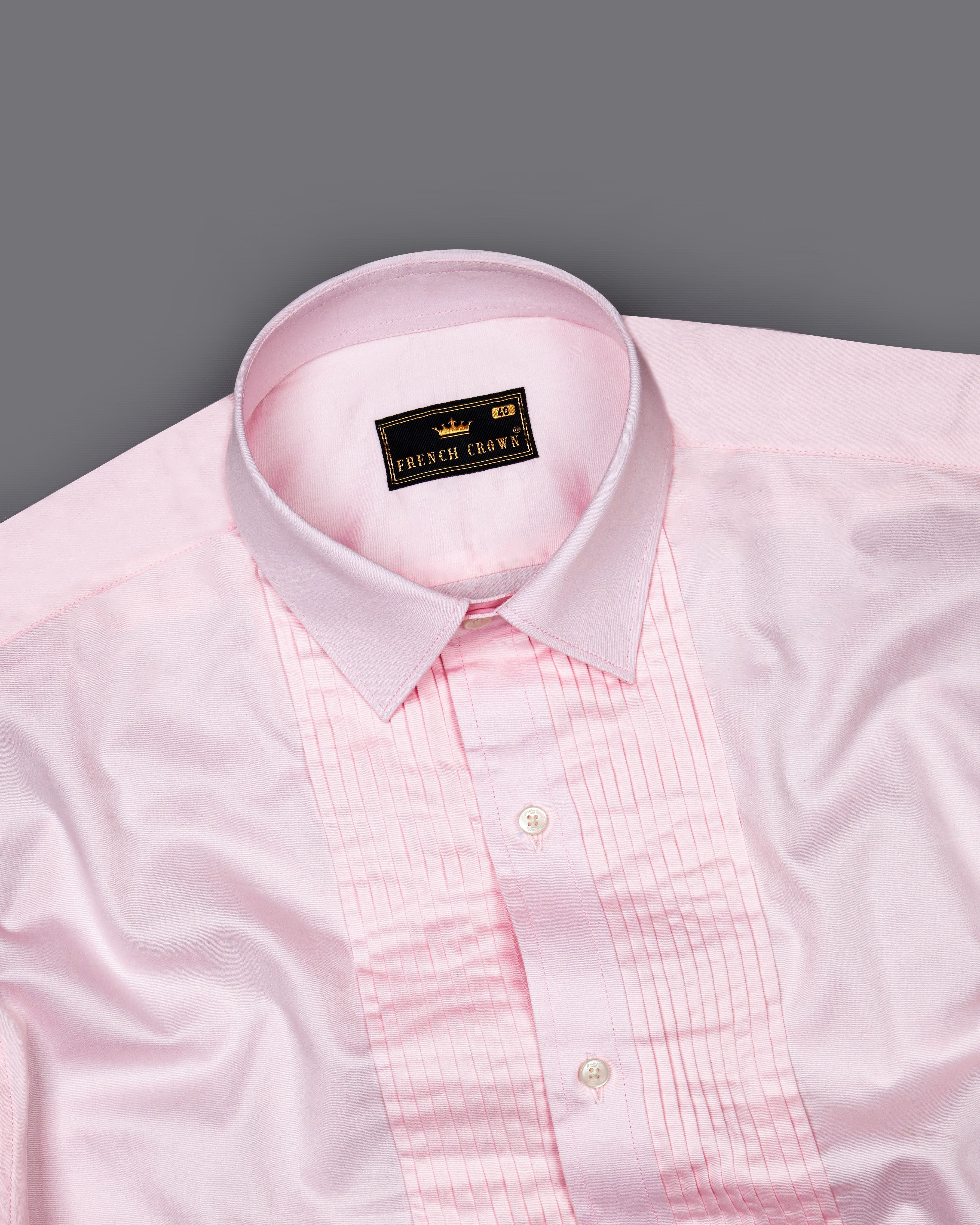 Carousel Pink Subtle Sheen Snake Pleated Super Soft Premium Cotton Tuxedo Shirt 8686-TXD-38, 8686-TXD-H-38, 8686-TXD-39, 8686-TXD-H-39, 8686-TXD-40, 8686-TXD-H-40, 8686-TXD-42, 8686-TXD-H-42, 8686-TXD-44, 8686-TXD-H-44, 8686-TXD-46, 8686-TXD-H-46, 8686-TXD-48, 8686-TXD-H-48, 8686-TXD-50, 8686-TXD-H-50, 8686-TXD-52, 8686-TXD-H-52