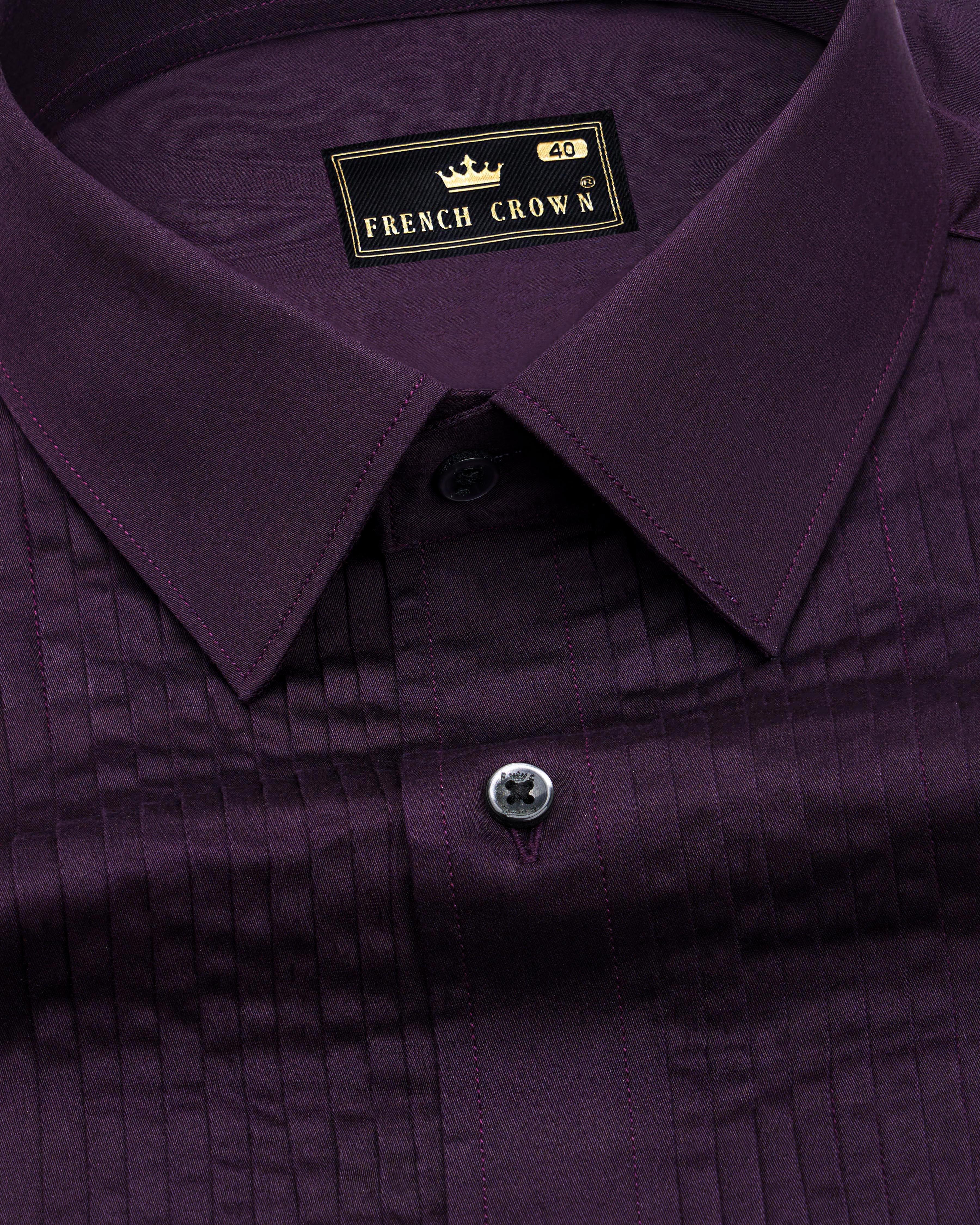 Tolopea Purple Subtle Sheen Snake Pleated Super Soft Premium Cotton Tuxedo Shirt 8690-BLK-TXD-38, 8690-BLK-TXD-H-38, 8690-BLK-TXD-39, 8690-BLK-TXD-H-39, 8690-BLK-TXD-40, 8690-BLK-TXD-H-40, 8690-BLK-TXD-42, 8690-BLK-TXD-H-42, 8690-BLK-TXD-44, 8690-BLK-TXD-H-44, 8690-BLK-TXD-46, 8690-BLK-TXD-H-46, 8690-BLK-TXD-48, 8690-BLK-TXD-H-48, 8690-BLK-TXD-50, 8690-BLK-TXD-H-50, 8690-BLK-TXD-52, 8690-BLK-TXD-H-52