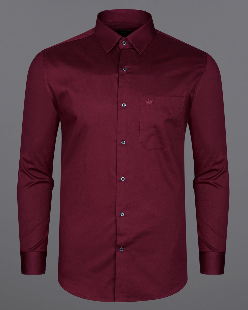 CRATER MAROON SUBTLE SHEEN SUPER SOFT PREMIUM COTTON SHIRT