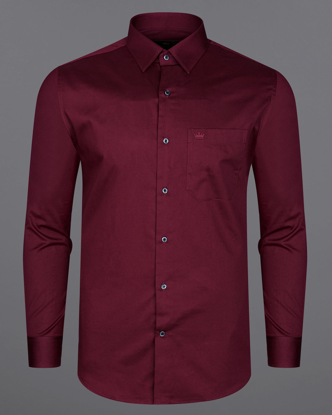 CRATER MAROON SUBTLE SHEEN SUPER SOFT PREMIUM COTTON SHIRT