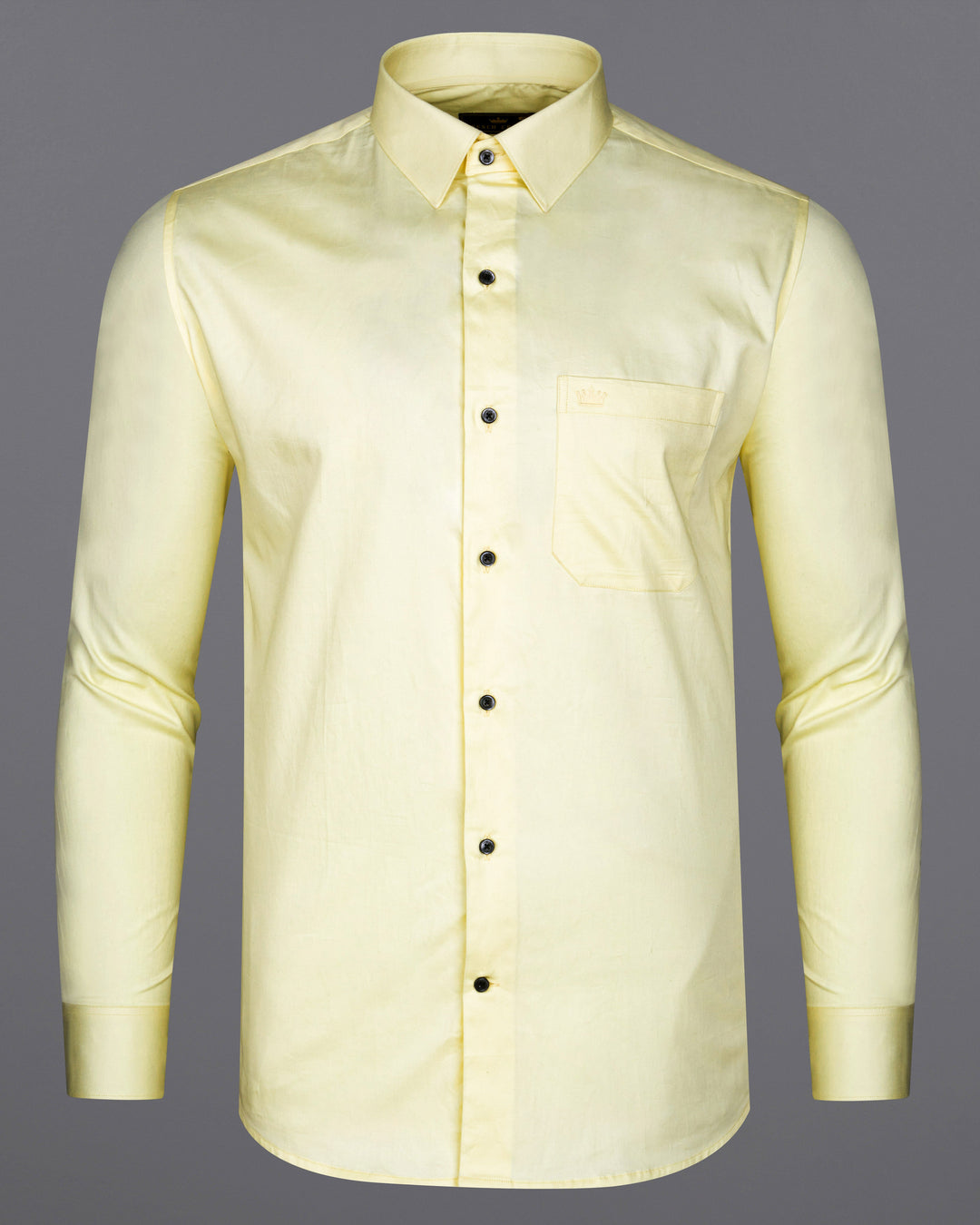 OASIS YELLOW SUBTLE SHEEN SUPER SOFT PREMIUM COTTON SHIRT