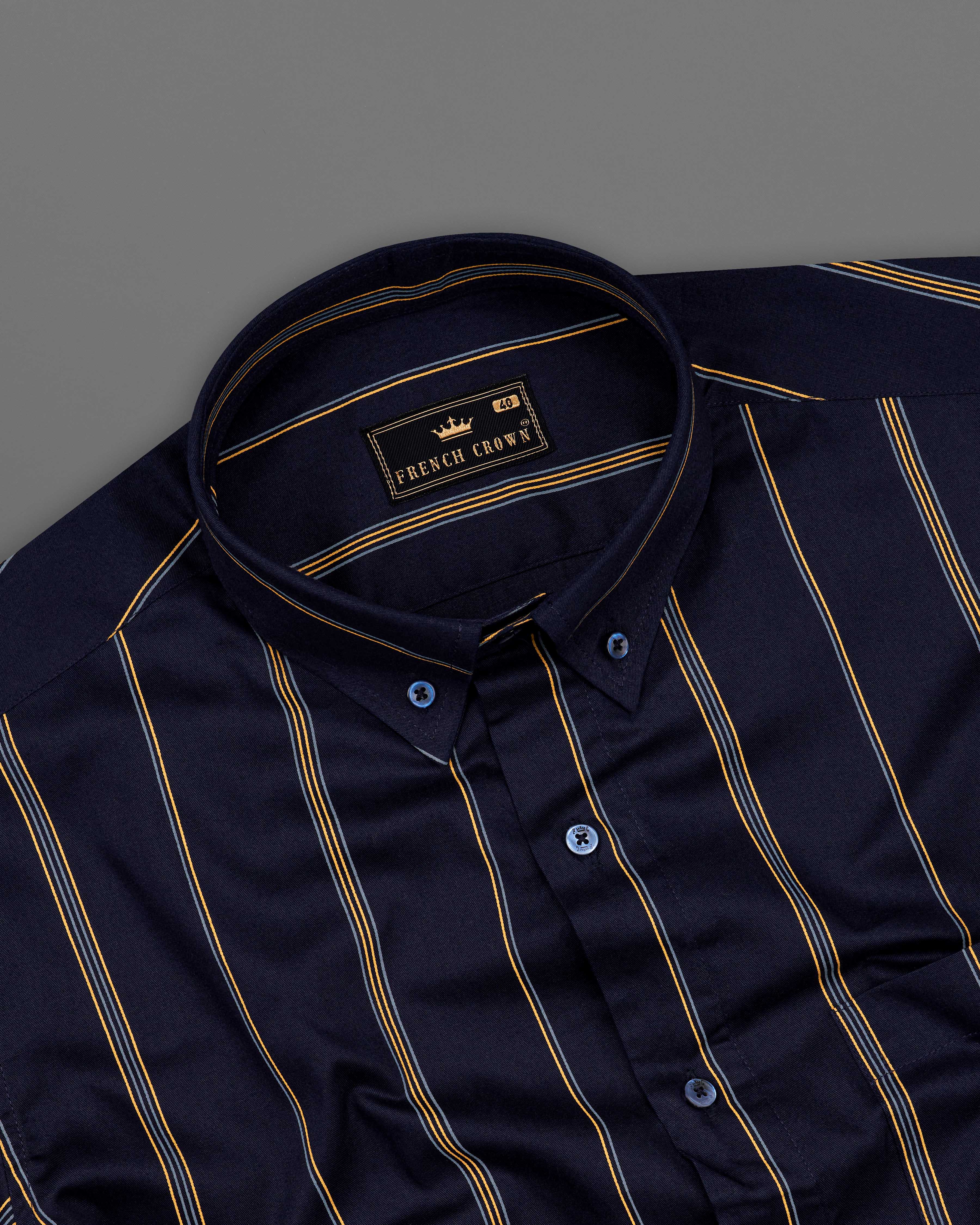 Cinder Black with Porsche Yellow Twill Striped Premium Cotton Shirt  8730-BD-BLE-38,8730-BD-BLE-H-38,8730-BD-BLE-39,8730-BD-BLE-H-39,8730-BD-BLE-40,8730-BD-BLE-H-40,8730-BD-BLE-42,8730-BD-BLE-H-42,8730-BD-BLE-44,8730-BD-BLE-H-44,8730-BD-BLE-46,8730-BD-BLE-H-46,8730-BD-BLE-48,8730-BD-BLE-H-48,8730-BD-BLE-50,8730-BD-BLE-H-50,8730-BD-BLE-52,8730-BD-BLE-H-52