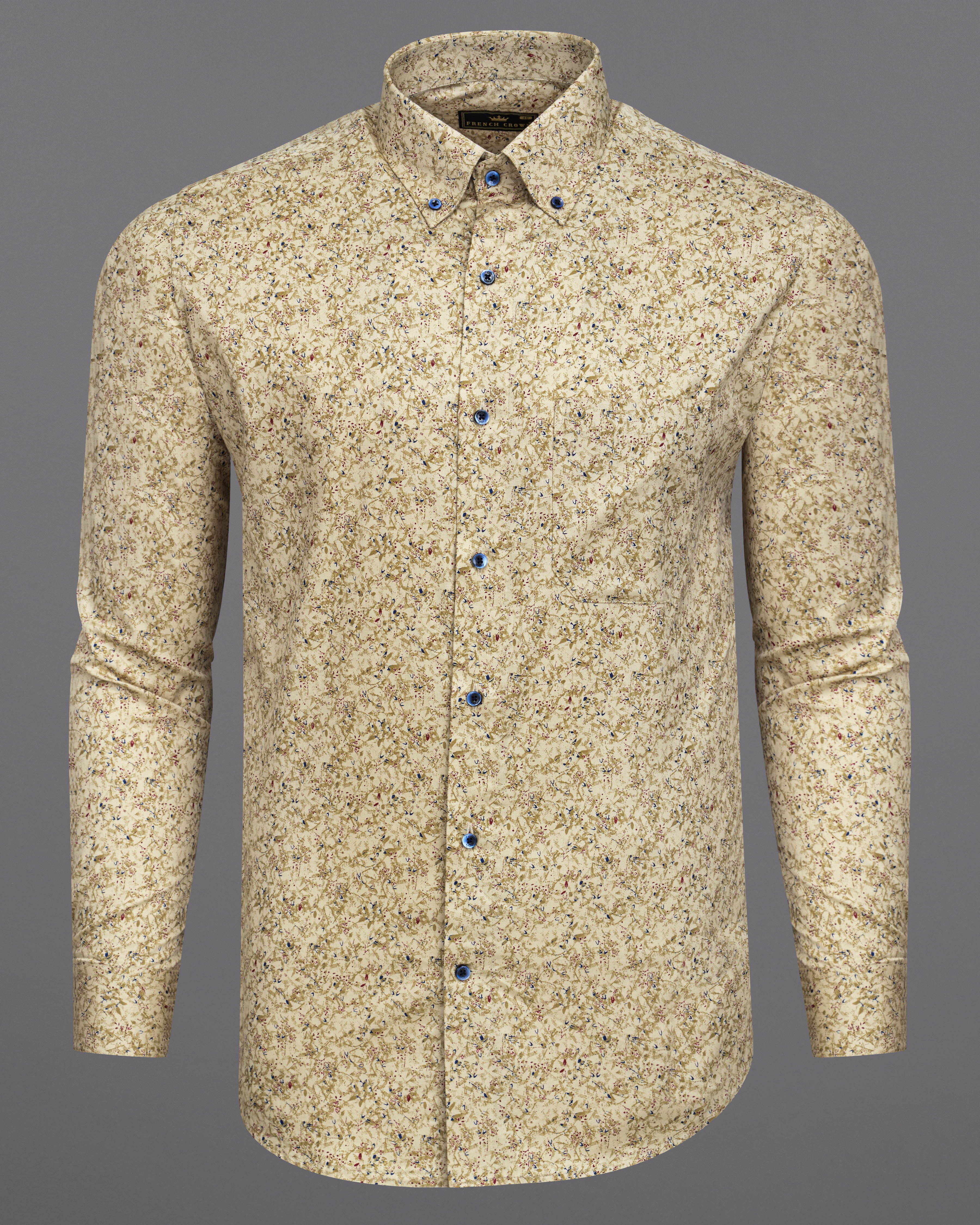 Coriander Brown Ditsy Printed Twill Premium Cotton Shirt  8734-BD-BLE-38,8734-BD-BLE-H-38,8734-BD-BLE-39,8734-BD-BLE-H-39,8734-BD-BLE-40,8734-BD-BLE-H-40,8734-BD-BLE-42,8734-BD-BLE-H-42,8734-BD-BLE-44,8734-BD-BLE-H-44,8734-BD-BLE-46,8734-BD-BLE-H-46,8734-BD-BLE-48,8734-BD-BLE-H-48,8734-BD-BLE-50,8734-BD-BLE-H-50,8734-BD-BLE-52,8734-BD-BLE-H-52