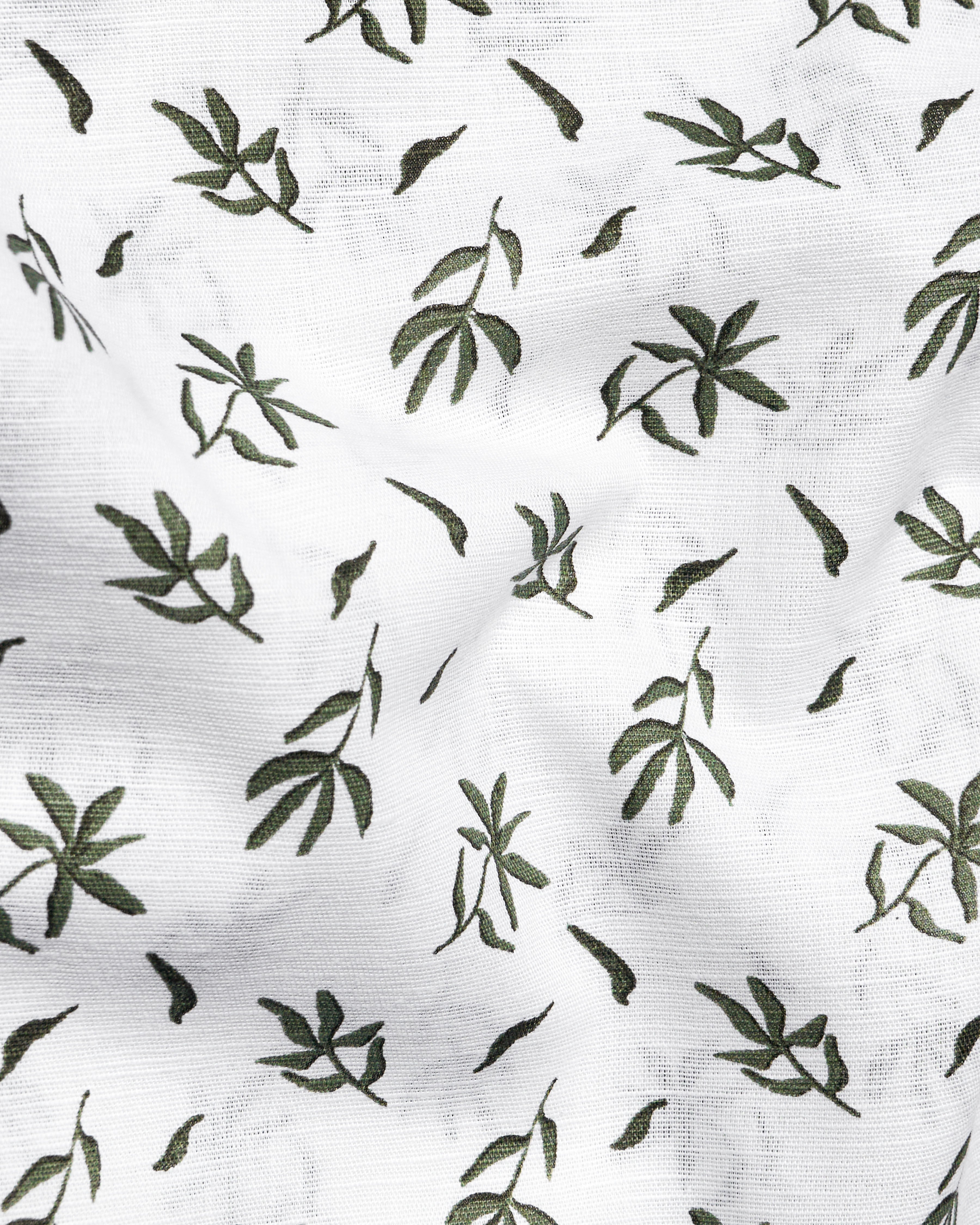 Bright White with Leaves Printed Luxurious Linen Shirt  8738-GR-38,8738-GR-H-38,8738-GR-39,8738-GR-H-39,8738-GR-40,8738-GR-H-40,8738-GR-42,8738-GR-H-42,8738-GR-44,8738-GR-H-44,8738-GR-46,8738-GR-H-46,8738-GR-48,8738-GR-H-48,8738-GR-50,8738-GR-H-50,8738-GR-52,8738-GR-H-52