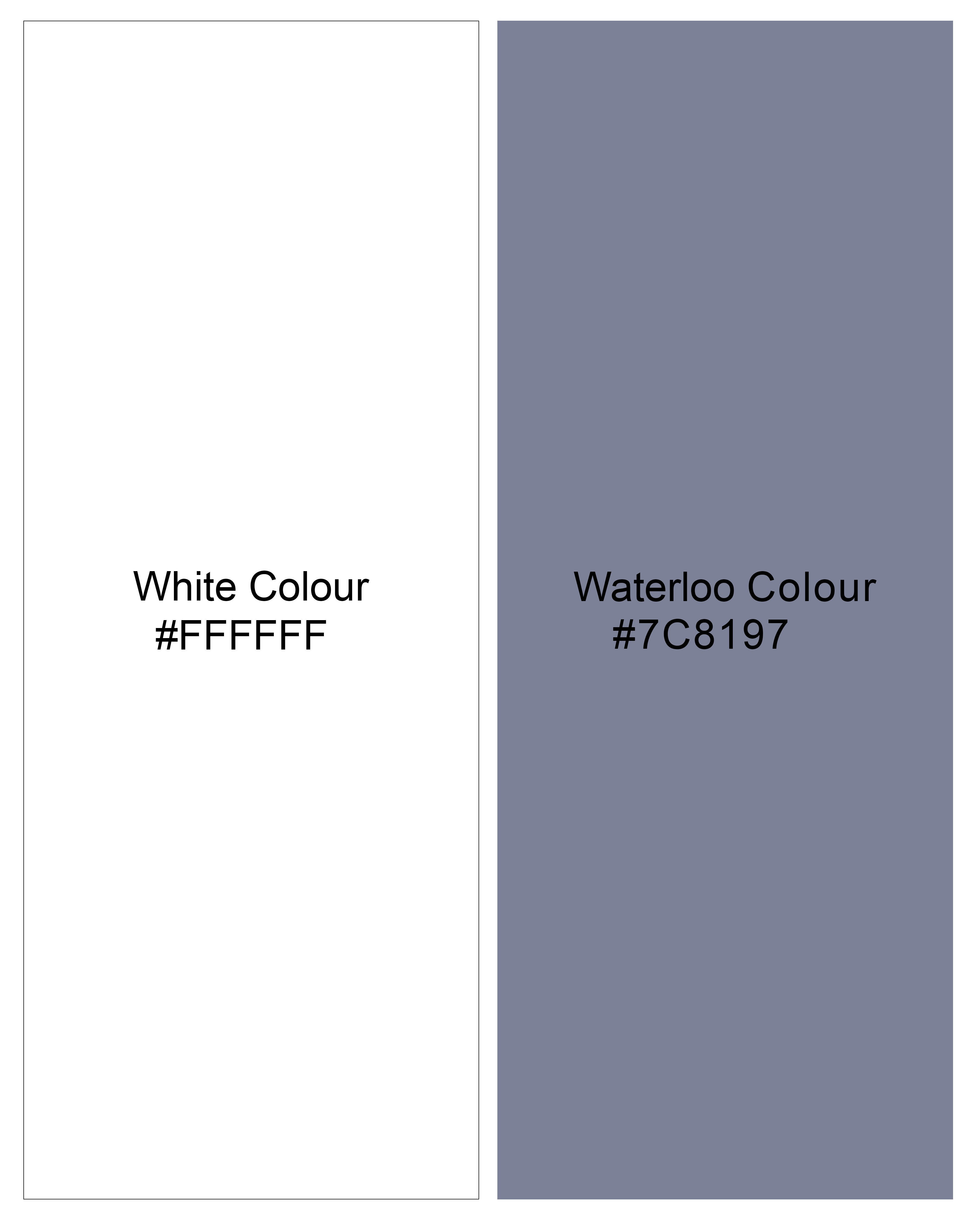  Bright White and Waterloo Gray Striped Premium Cotton Shirt 8768-CC-SS-38, 8768-CC-SS-39, 8768-CC-SS-40, 8768-CC-SS-42, 8768-CC-SS-44, 8768-CC-SS-46, 8768-CC-SS-48, 8768-CC-SS-50, 8768-CC-SS-52