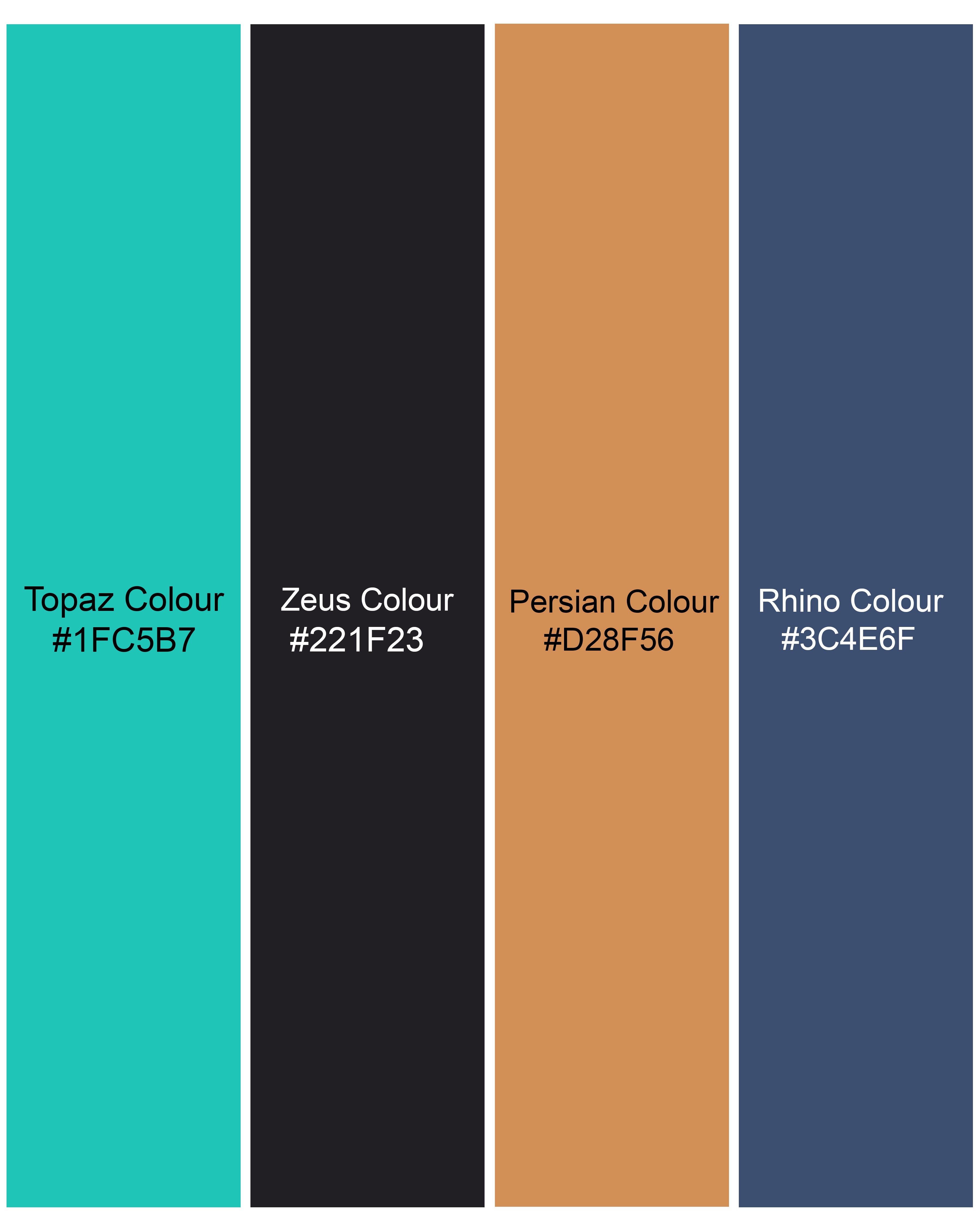 Topaz Green with Rhino Blue Multicolour Printed Super Soft Premium Cotton Shirt  8799-P47-38,8799-P47-H-38,8799-P47-39,8799-P47-H-39,8799-P47-40,8799-P47-H-40,8799-P47-42,8799-P47-H-42,8799-P47-44,8799-P47-H-44,8799-P47-46,8799-P47-H-46,8799-P47-48,8799-P47-H-48,8799-P47-50,8799-P47-H-50,8799-P47-52,8799-P47-H-52