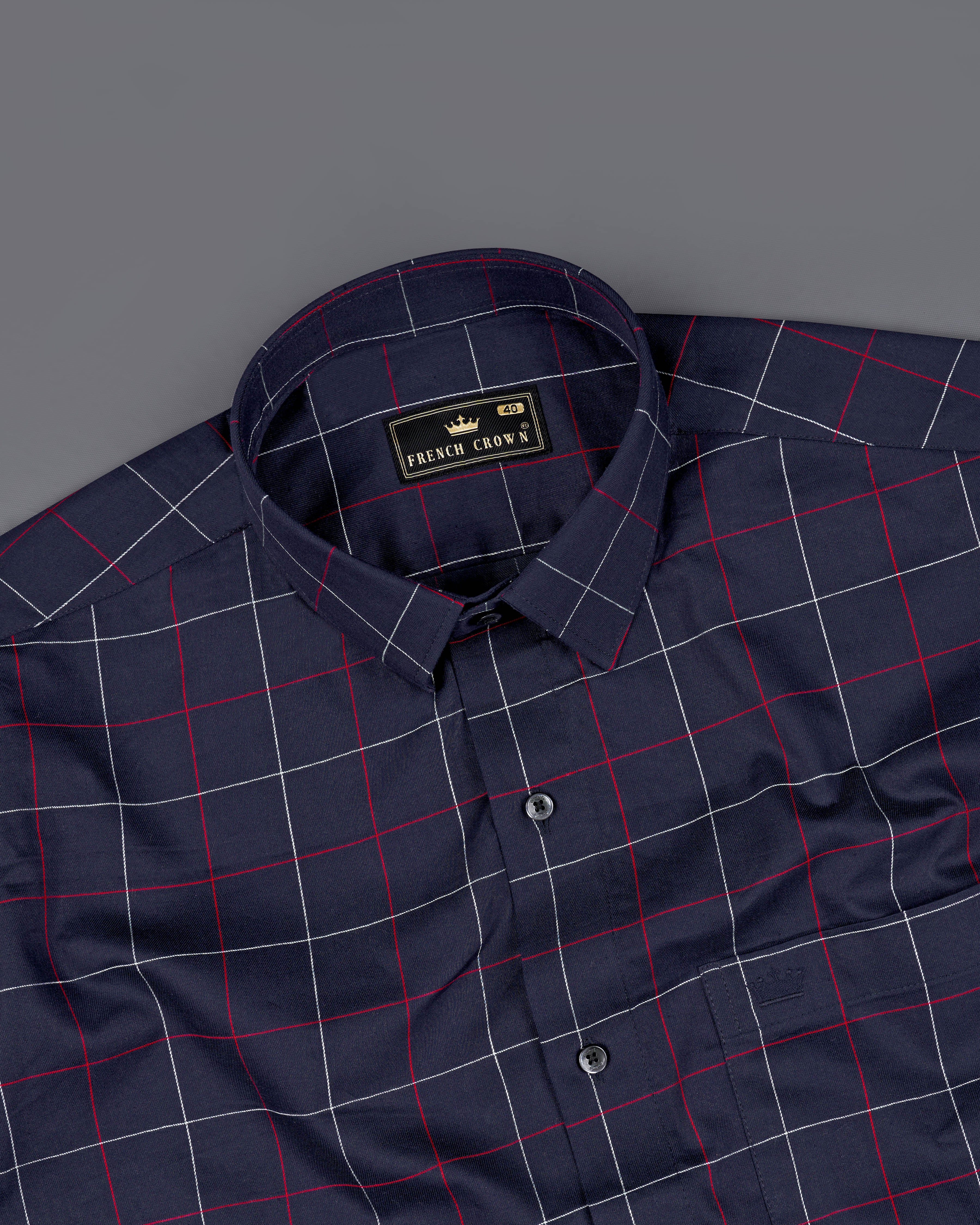 Gunmetal Blue Windowpane Twill Premium Cotton Shirt  8810-BLK-38,8810-BLK-H-38,8810-BLK-39,8810-BLK-H-39,8810-BLK-40,8810-BLK-H-40,8810-BLK-42,8810-BLK-H-42,8810-BLK-44,8810-BLK-H-44,8810-BLK-46,8810-BLK-H-46,8810-BLK-48,8810-BLK-H-48,8810-BLK-50,8810-BLK-H-50,8810-BLK-52,8810-BLK-H-52