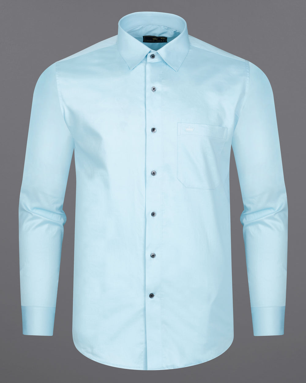 TURQUOISE BLUE SUBTLE SHEEN SUPER SOFT PREMIUM COTTON SHIRT