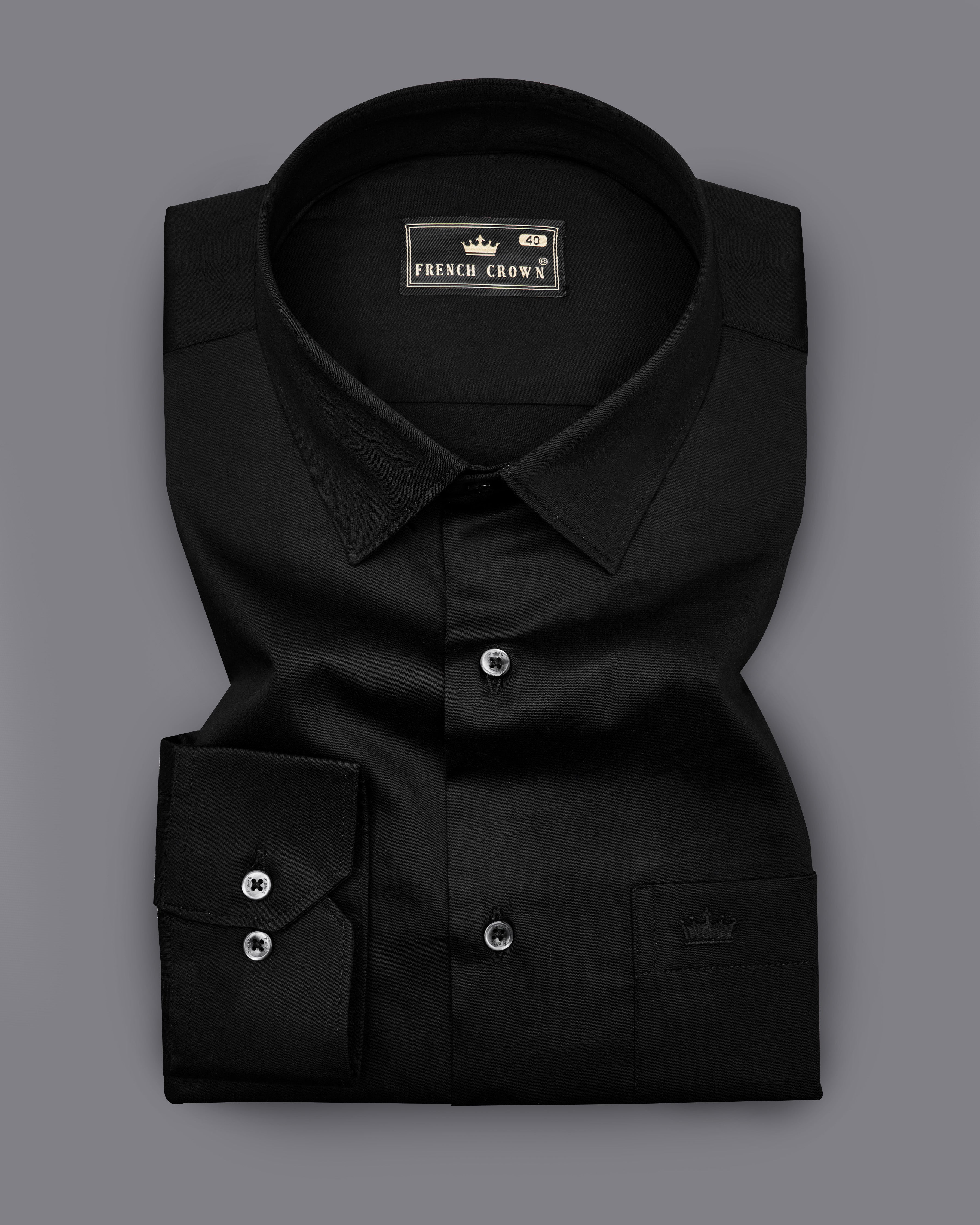 Jade Black Subtle Sheen Super Soft Premium Cotton Shirt 8841-BLK-38, 8841-BLK-H-38, 8841-BLK-39, 8841-BLK-H-39, 8841-BLK-40, 8841-BLK-H-40, 8841-BLK-42, 8841-BLK-H-42, 8841-BLK-44, 8841-BLK-H-44, 8841-BLK-46, 8841-BLK-H-46, 8841-BLK-48, 8841-BLK-H-48, 8841-BLK-50, 8841-BLK-H-50, 8841-BLK-52, 8841-BLK-H-52