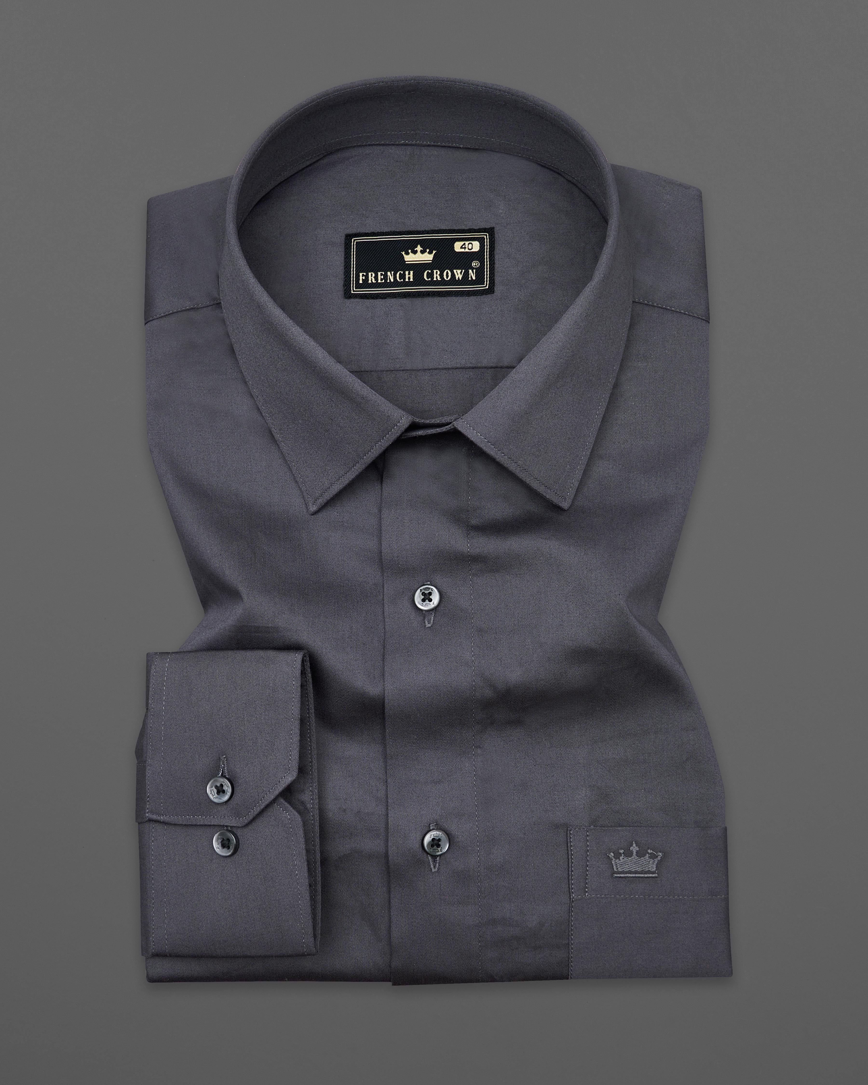 Iridium Gray Subtle Sheen Super Soft Premium Cotton Shirt 8847-BLK-38, 8847-BLK-H-38, 8847-BLK-39, 8847-BLK-H-39, 8847-BLK-40, 8847-BLK-H-40, 8847-BLK-42, 8847-BLK-H-42, 8847-BLK-44, 8847-BLK-H-44, 8847-BLK-46, 8847-BLK-H-46, 8847-BLK-48, 8847-BLK-H-48, 8847-BLK-50, 8847-BLK-H-50, 8847-BLK-52, 8847-BLK-H-52