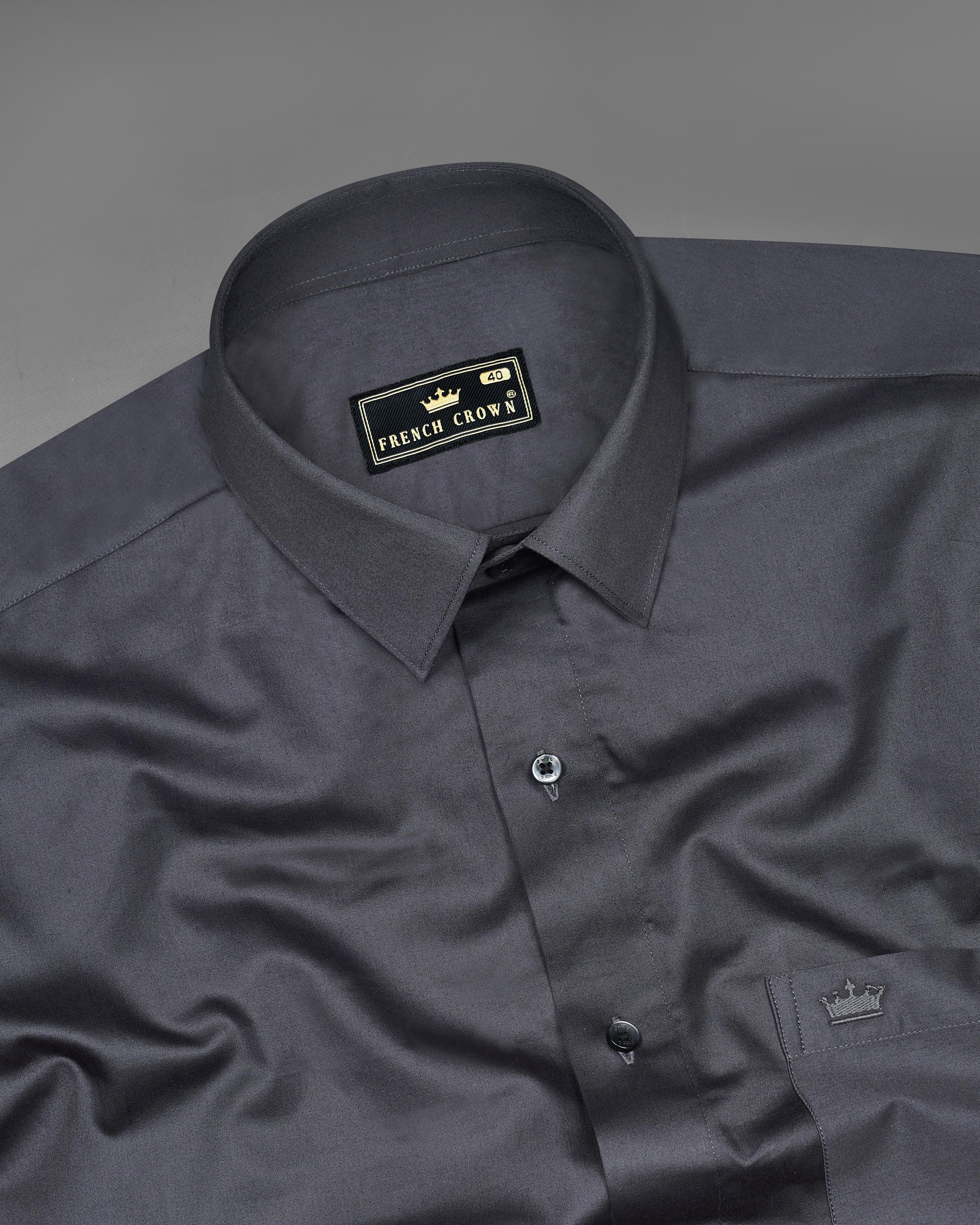 Iridium Gray Subtle Sheen Super Soft Premium Cotton Shirt 8847-BLK-38, 8847-BLK-H-38, 8847-BLK-39, 8847-BLK-H-39, 8847-BLK-40, 8847-BLK-H-40, 8847-BLK-42, 8847-BLK-H-42, 8847-BLK-44, 8847-BLK-H-44, 8847-BLK-46, 8847-BLK-H-46, 8847-BLK-48, 8847-BLK-H-48, 8847-BLK-50, 8847-BLK-H-50, 8847-BLK-52, 8847-BLK-H-52