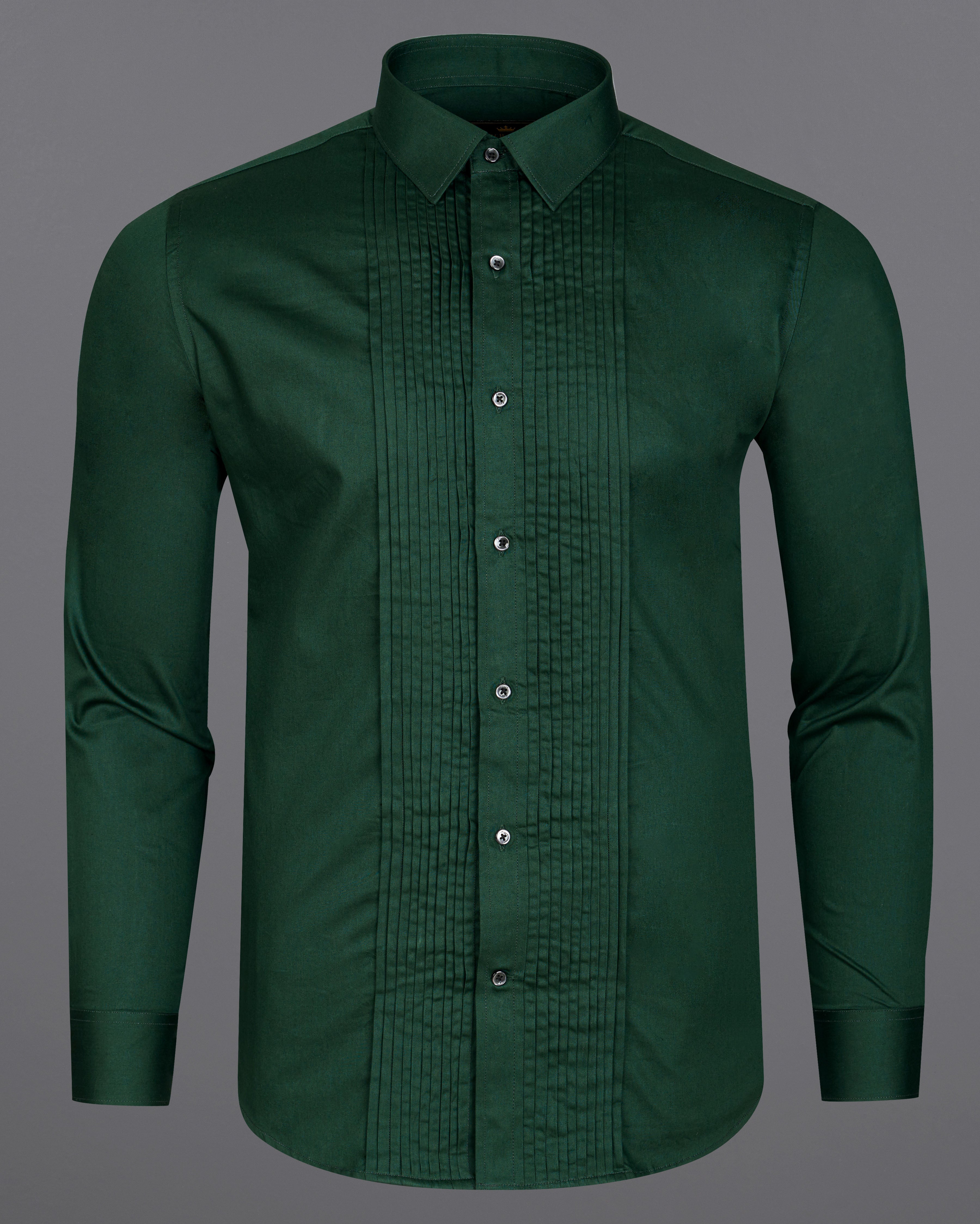 『TEN BAJA SHIRT L GREEN』 Jack & Jones Hedge Green Linen Slim Fit Shirt