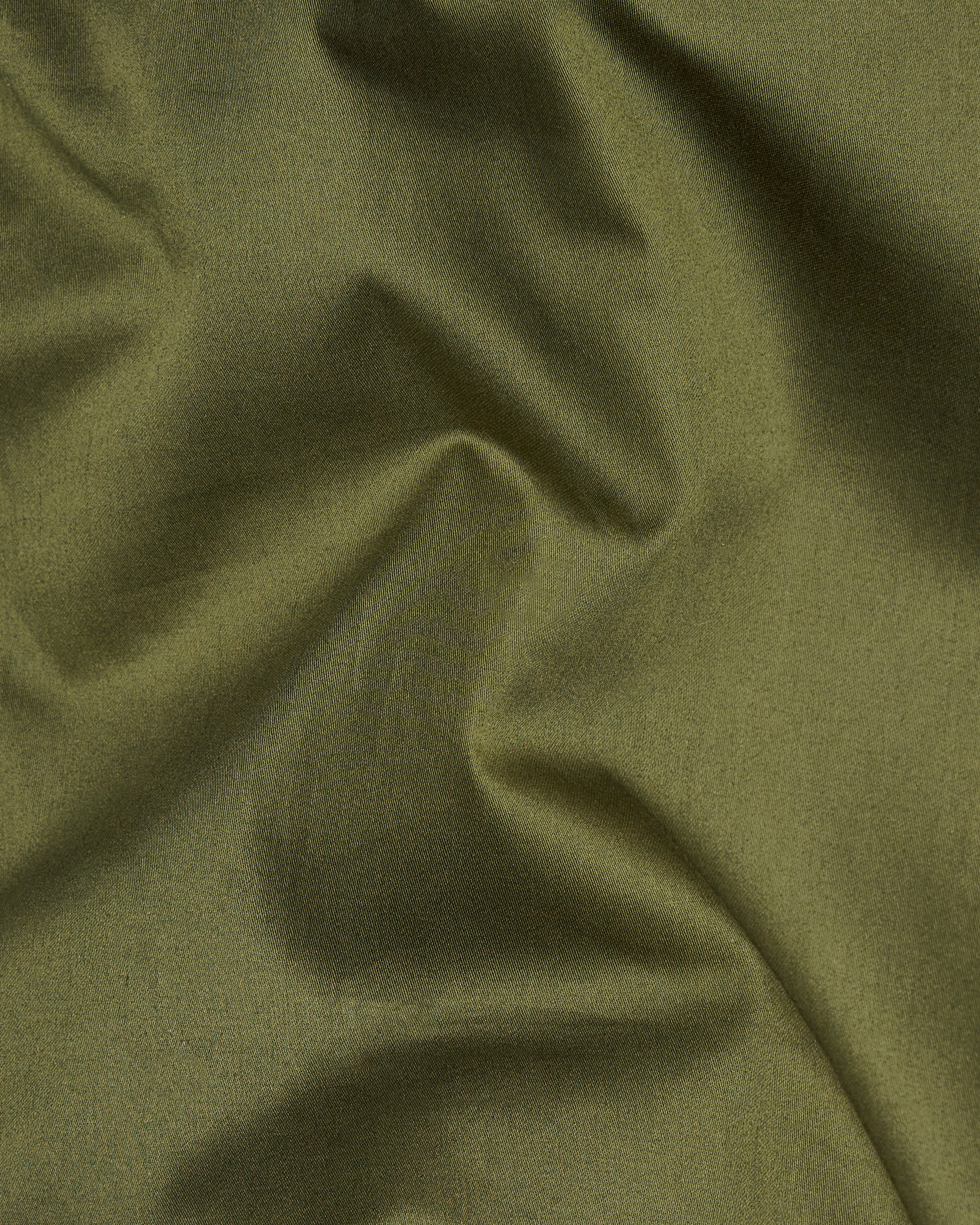 Fuscous Green Subtle Sheen Snake Pleated Super Soft Premium Cotton Tuxedo Shirt
