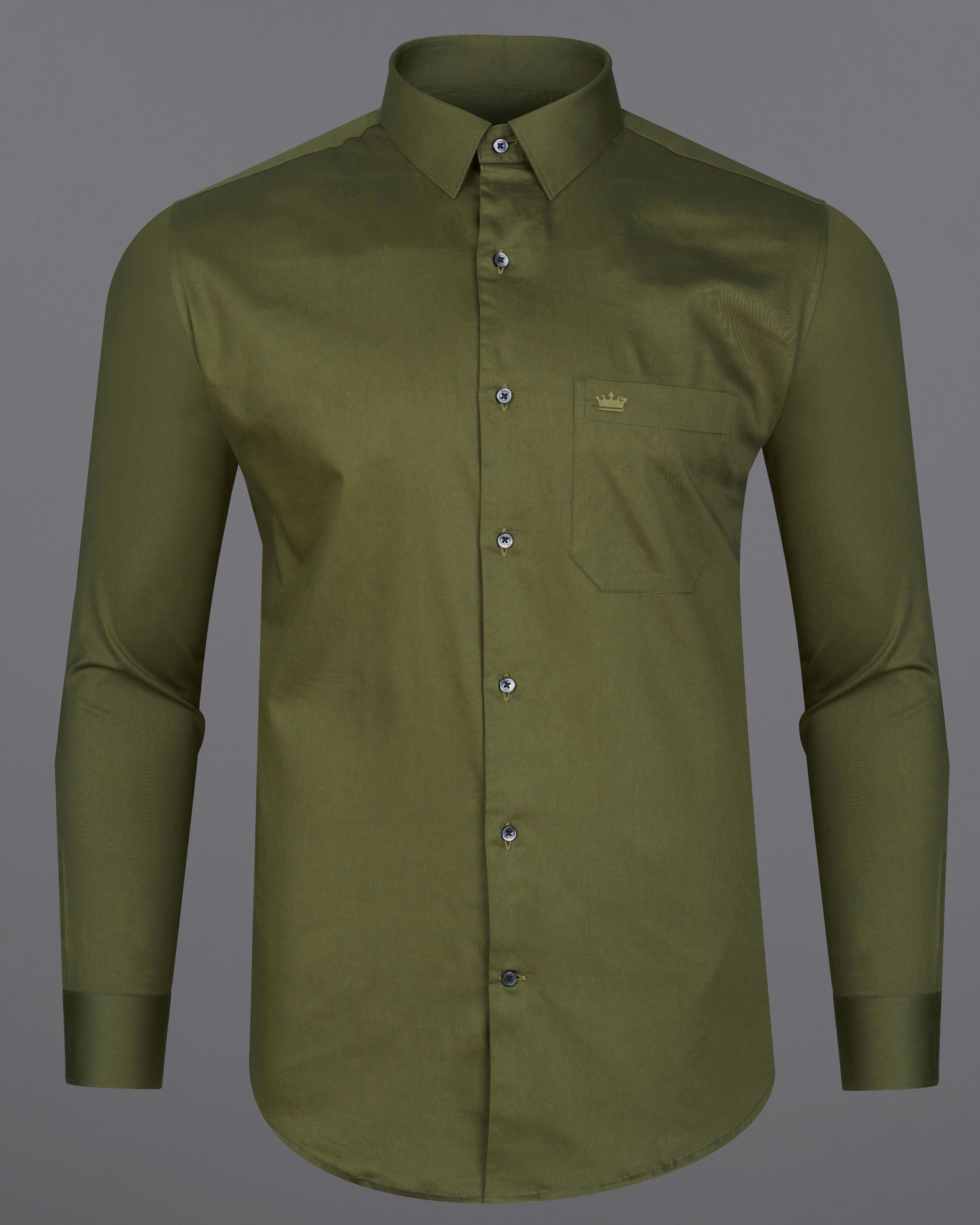 Fuscous Green Subtle Sheen Super Soft Premium Cotton Shirt 8867-BLK-38, 8867-BLK-H-38, 8867-BLK-39, 8867-BLK-H-39, 8867-BLK-40, 8867-BLK-H-40, 8867-BLK-42, 8867-BLK-H-42, 8867-BLK-44, 8867-BLK-H-44, 8867-BLK-46, 8867-BLK-H-46, 8867-BLK-48, 8867-BLK-H-48, 8867-BLK-50, 8867-BLK-H-50, 8867-BLK-52, 8867-BLK-H-52