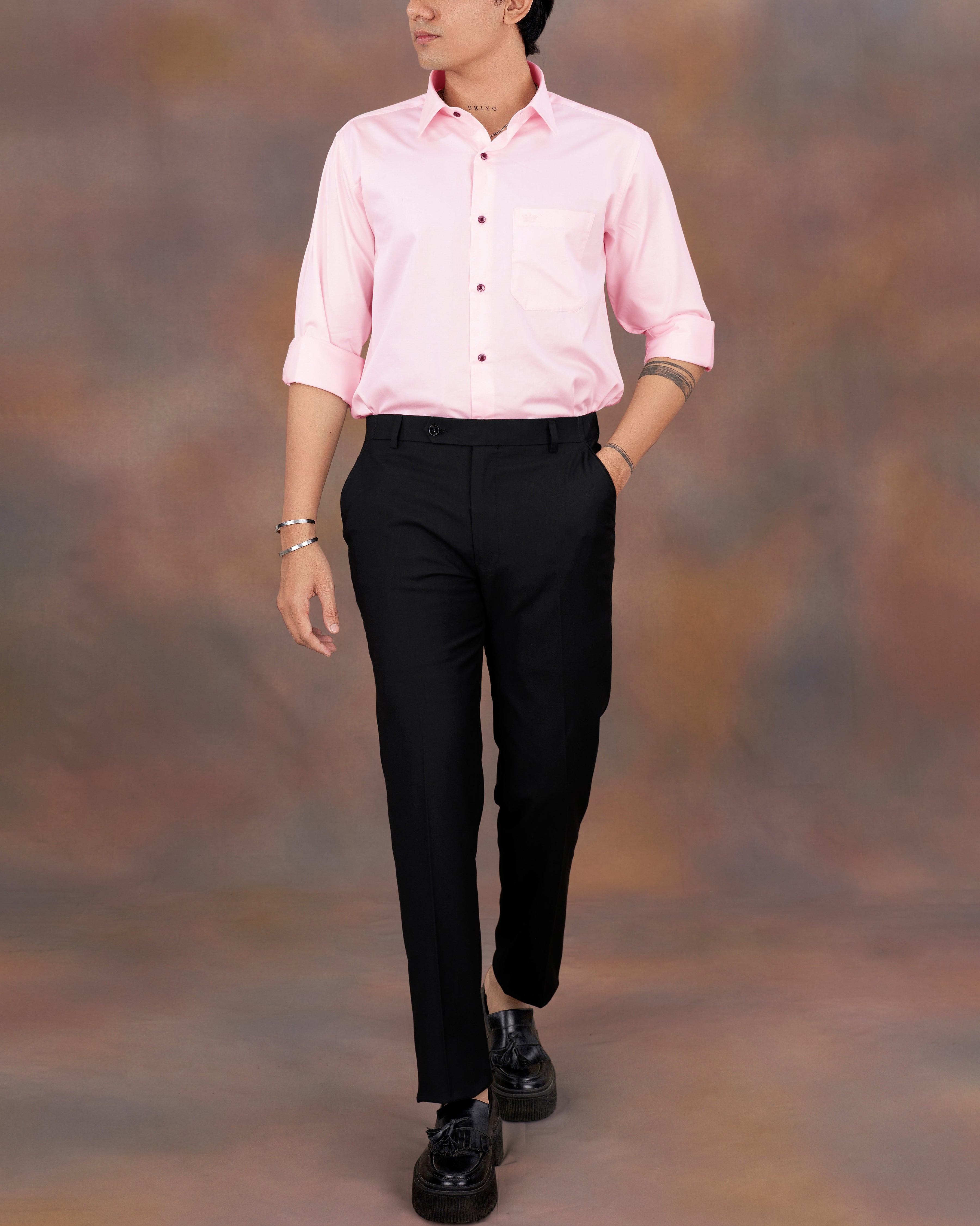 Pinocchio Pink Subtle Sheen Super Soft Premium Cotton Shirt