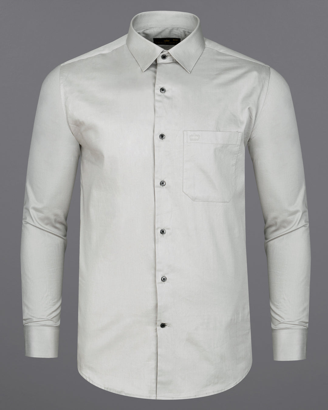 CELESTE GREY SUBTLE SHEEN SUPER SOFT PREMIUM COTTON SHIRT