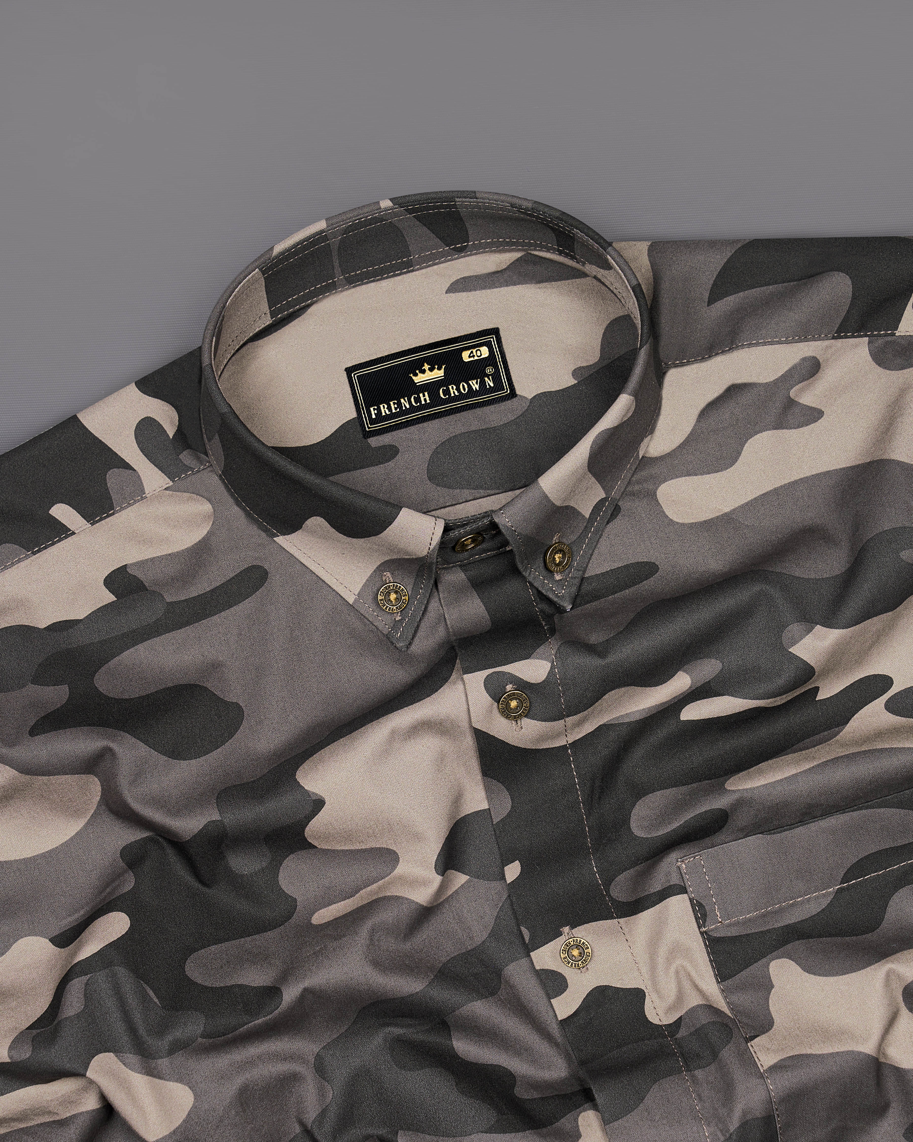 Dorado Brown with Thunder Black Camouflage Printed Royal Oxford Shirt 8897-BD-MB-38, 8897-BD-MB-H-38,  8897-BD-MB-39,  8897-BD-MB-H-39,  8897-BD-MB-40,  8897-BD-MB-H-40,  8897-BD-MB-42,  8897-BD-MB-H-42,  8897-BD-MB-44,  8897-BD-MB-H-44,  8897-BD-MB-46,  8897-BD-MB-H-46,  8897-BD-MB-48,  8897-BD-MB-H-48,  8897-BD-MB-50,  8897-BD-MB-H-50,  8897-BD-MB-52,  8897-BD-MB-H-52