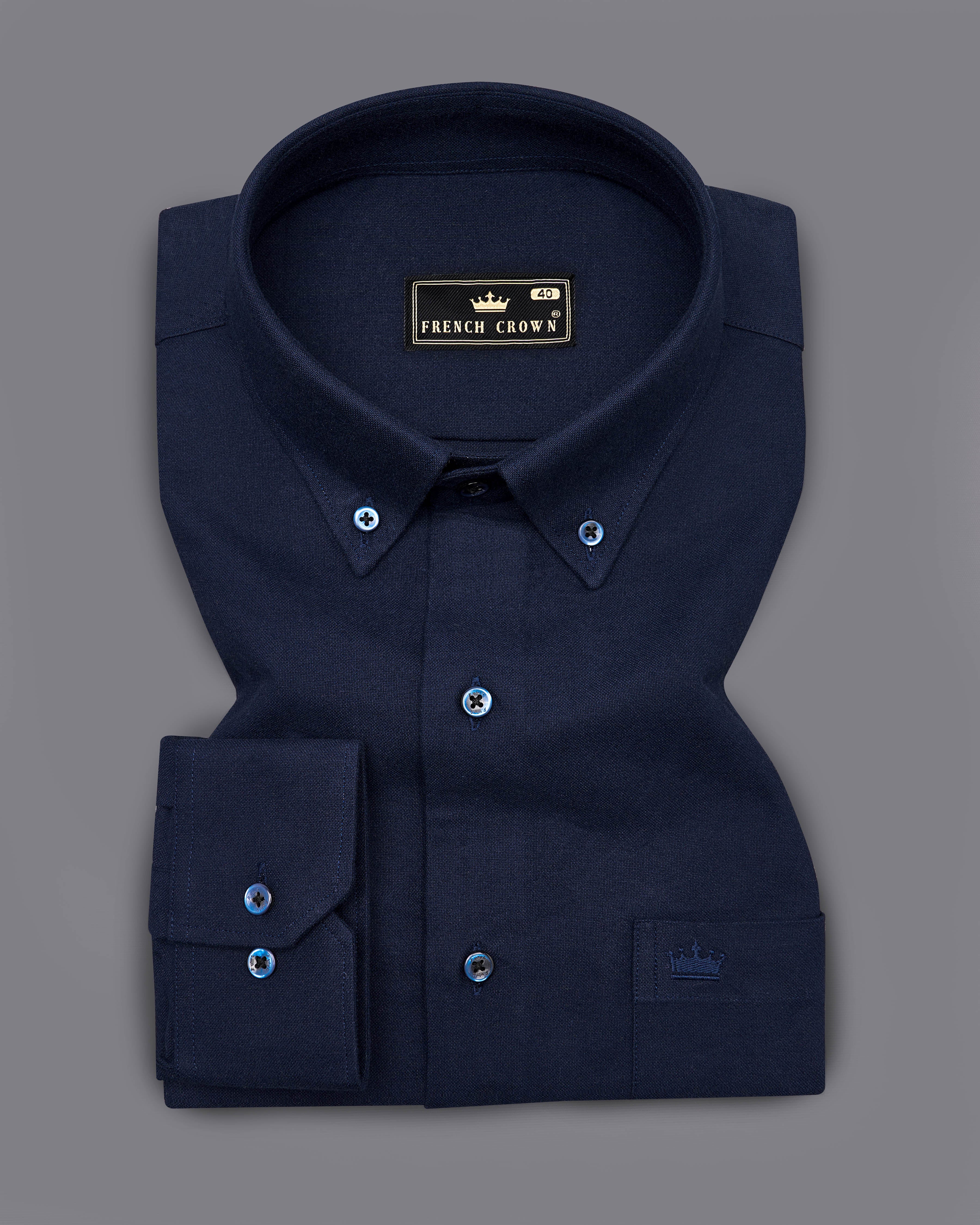 Cinder Navy Blue Royal Oxford Shirt