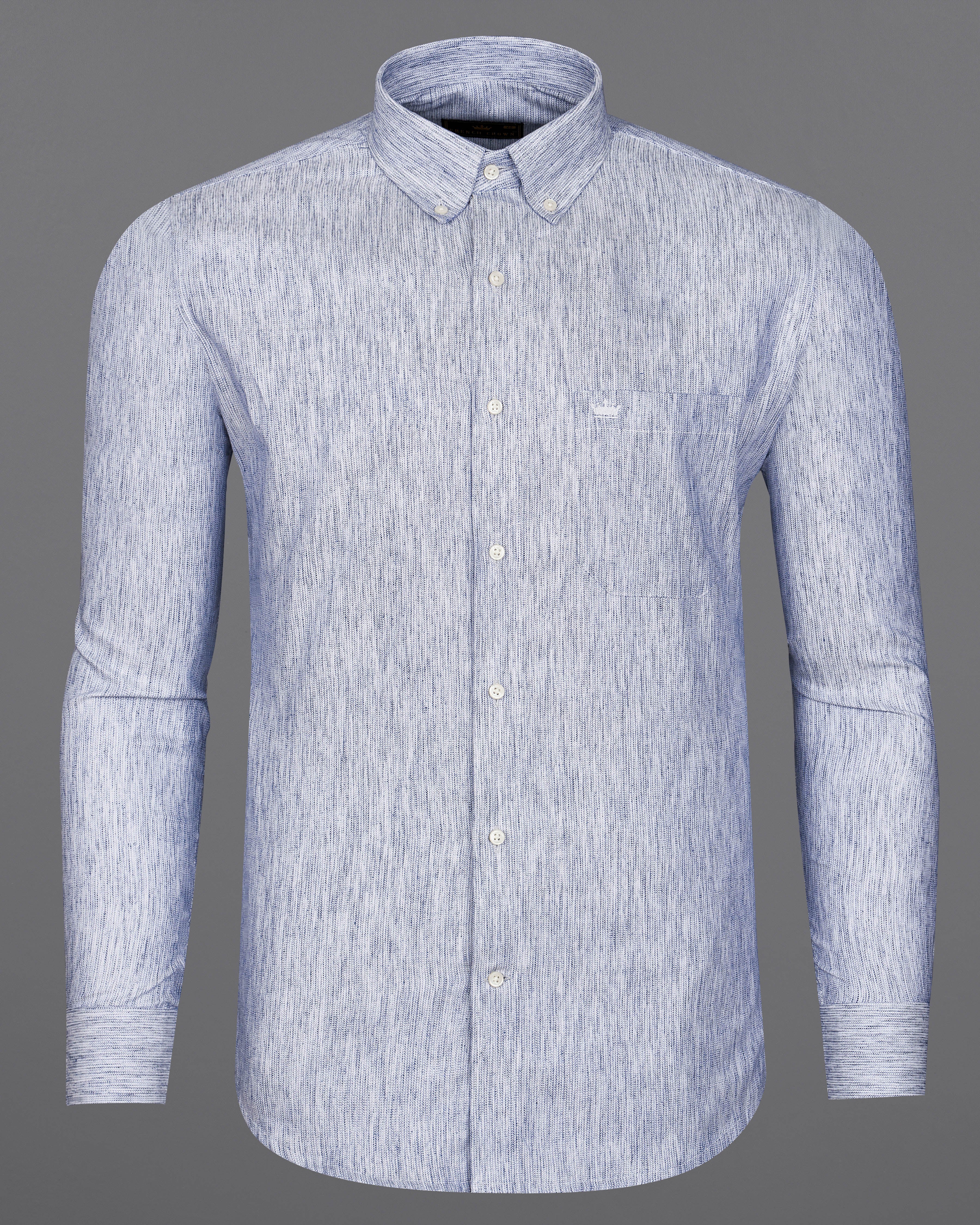 Casper Gray Herringbone Premium Cotton Shirt